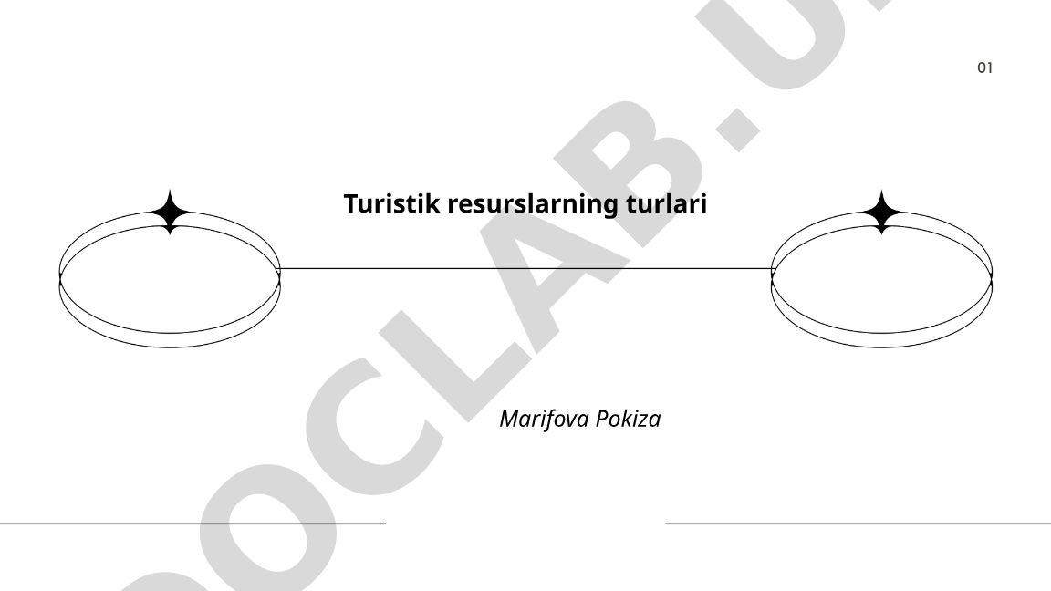 Turistik resurslarning turlari