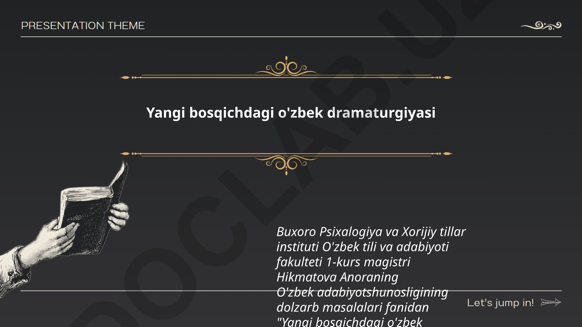 Yangi bosqichdagi o'zbek dramaturgiyasi