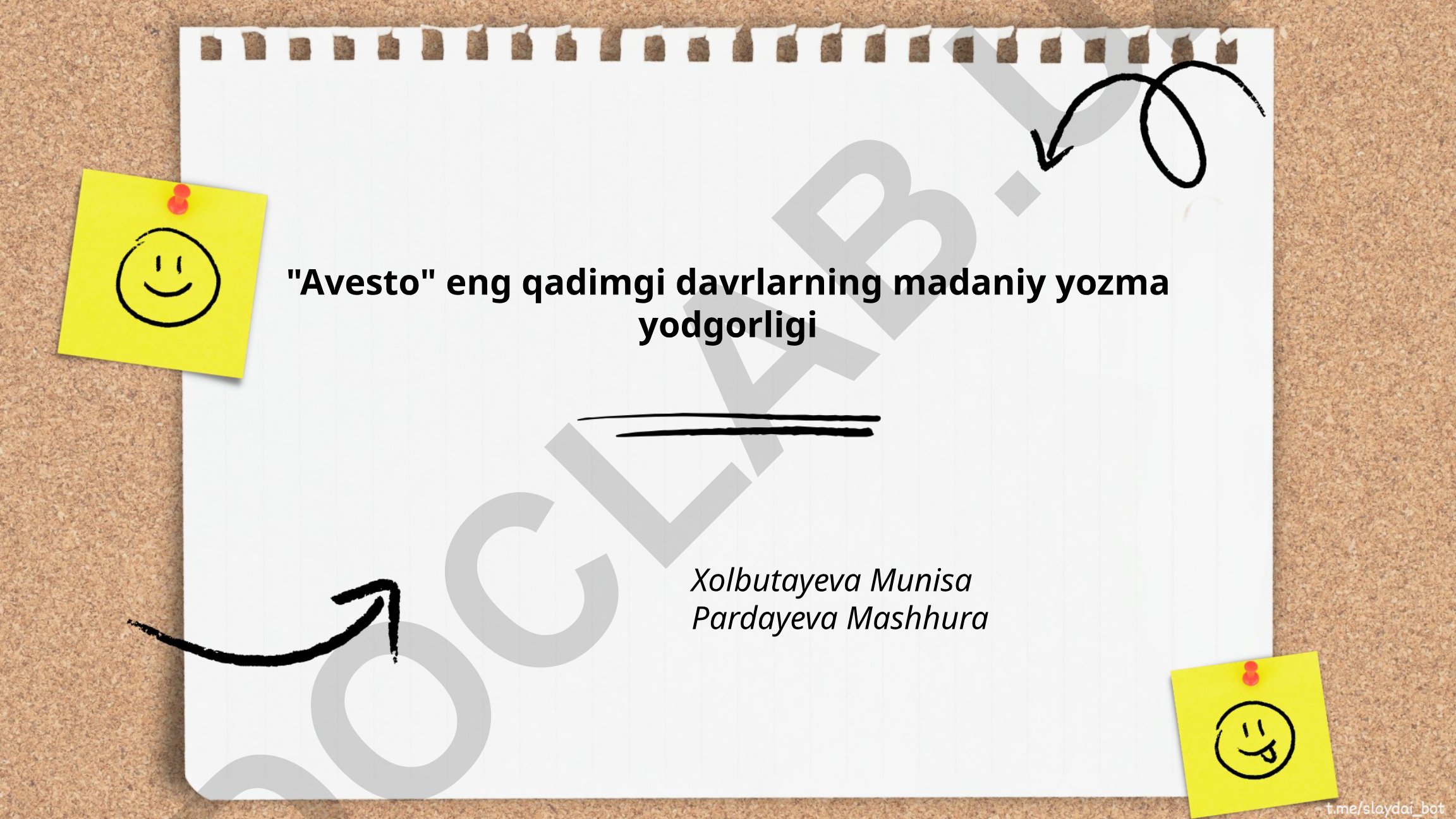 Avesto - zardushtiylik dinining muqaddas matni