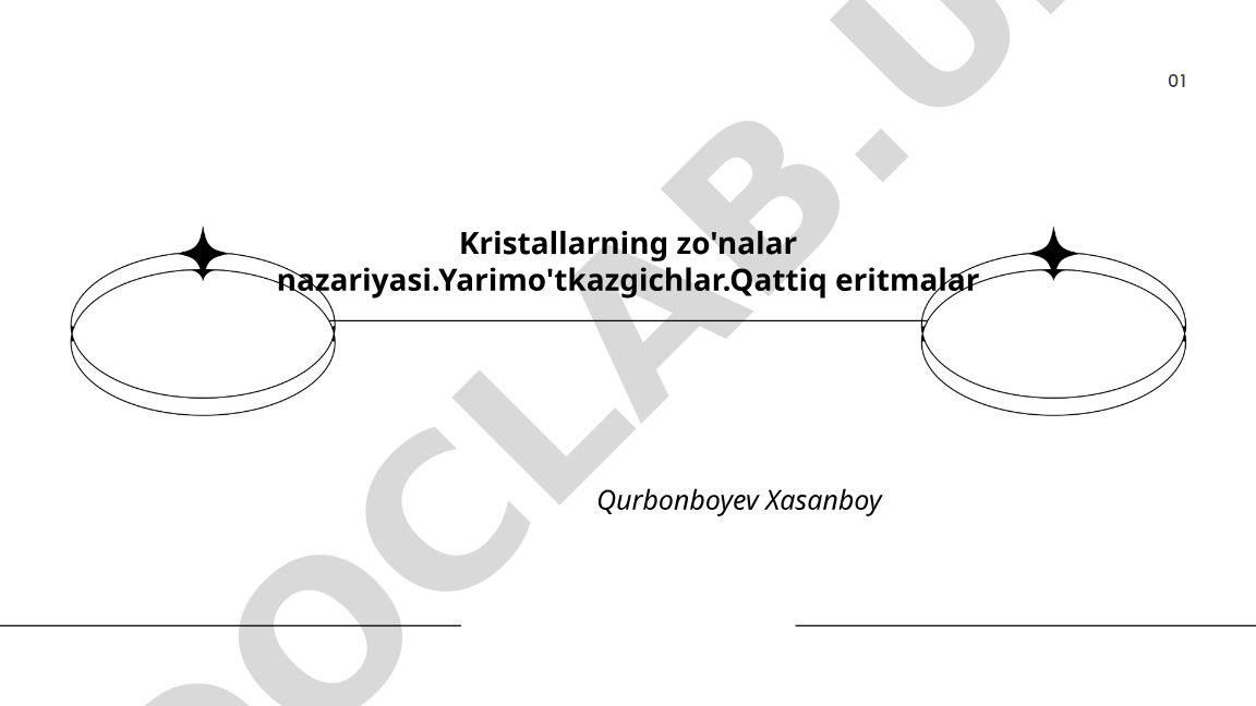 Kristallarning zonalar nazariyasi va yarimo'tkazgichlar