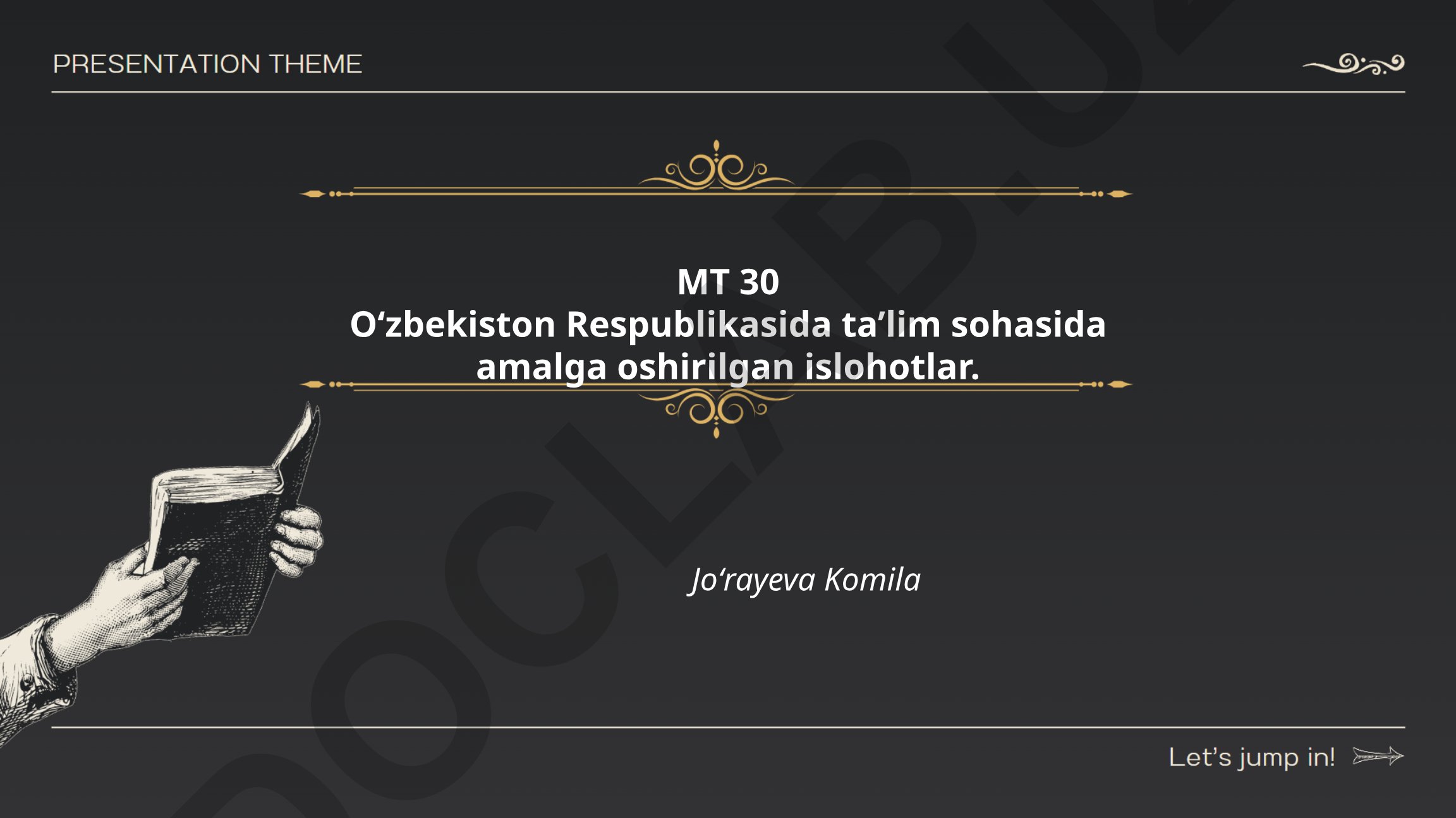 O‘zbekiston Respublikasida ta’lim sohasida amalga oshirilgan islohotlar