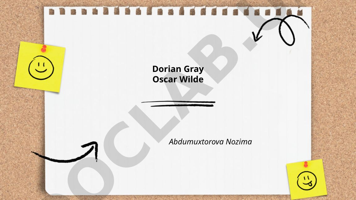 Oscar Wilde'ning Dorian Gray portreti asari tahlili