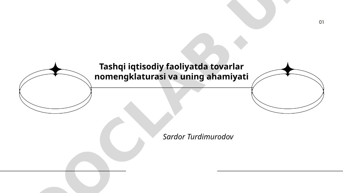 Tashqi iqtisodiy faoliyatda tovarlar nomengklaturasi va uning ahamiyati