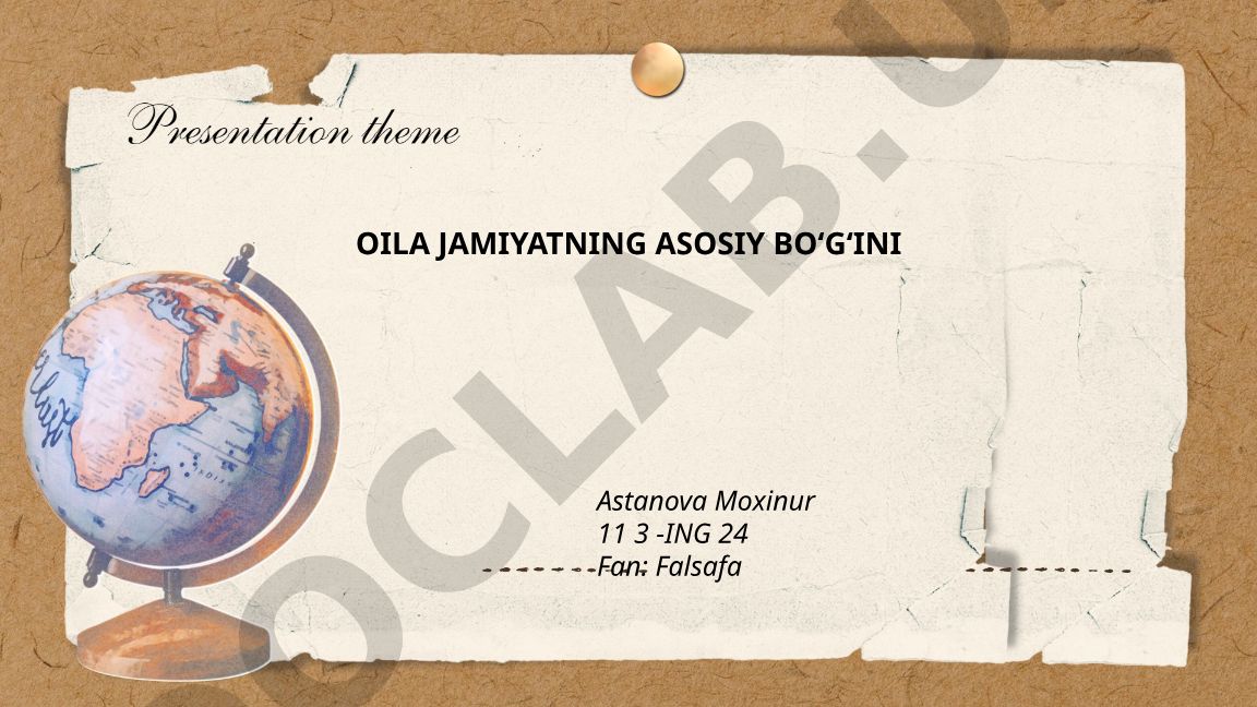 Oila — jamiyatning asosiy bo'g'ini: nazariya va ahamiyati