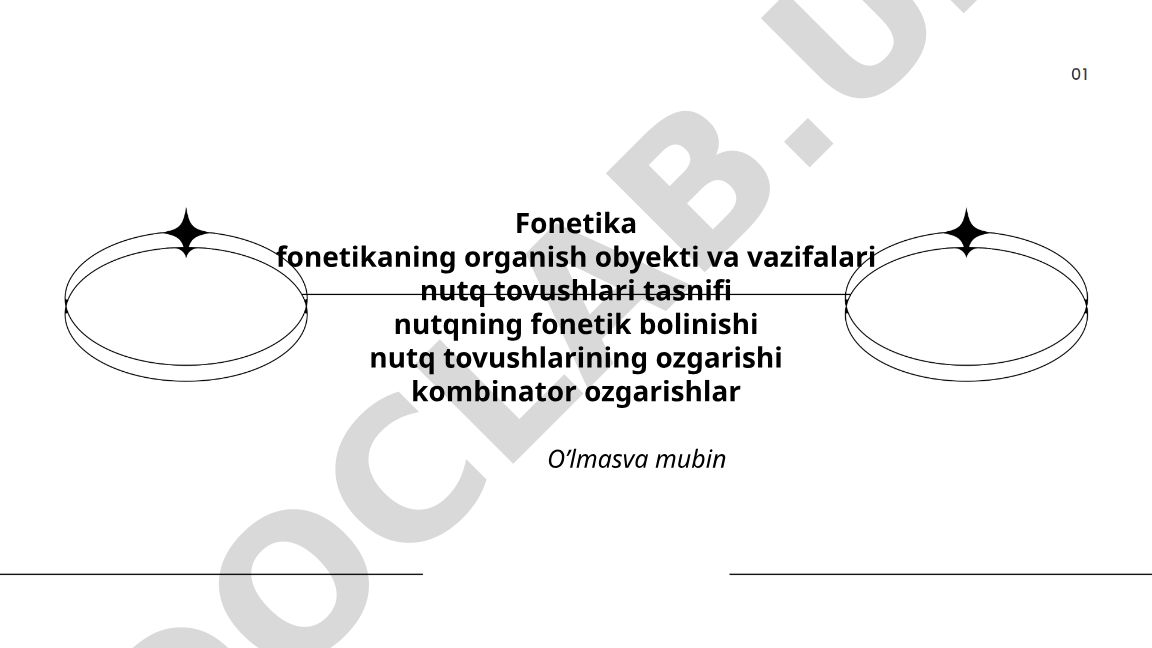 Fonetika: obyekti, vazifalari va nutq tovushlari tasnifi