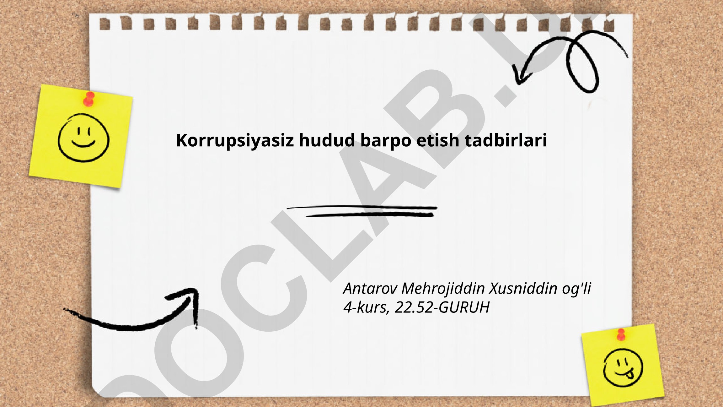 Korrupsiyasiz hudud barpo etish tadbirlari
