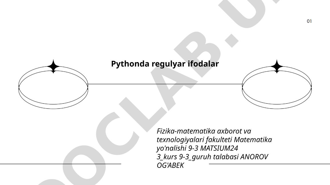 Pythonda regulyar ifodalar