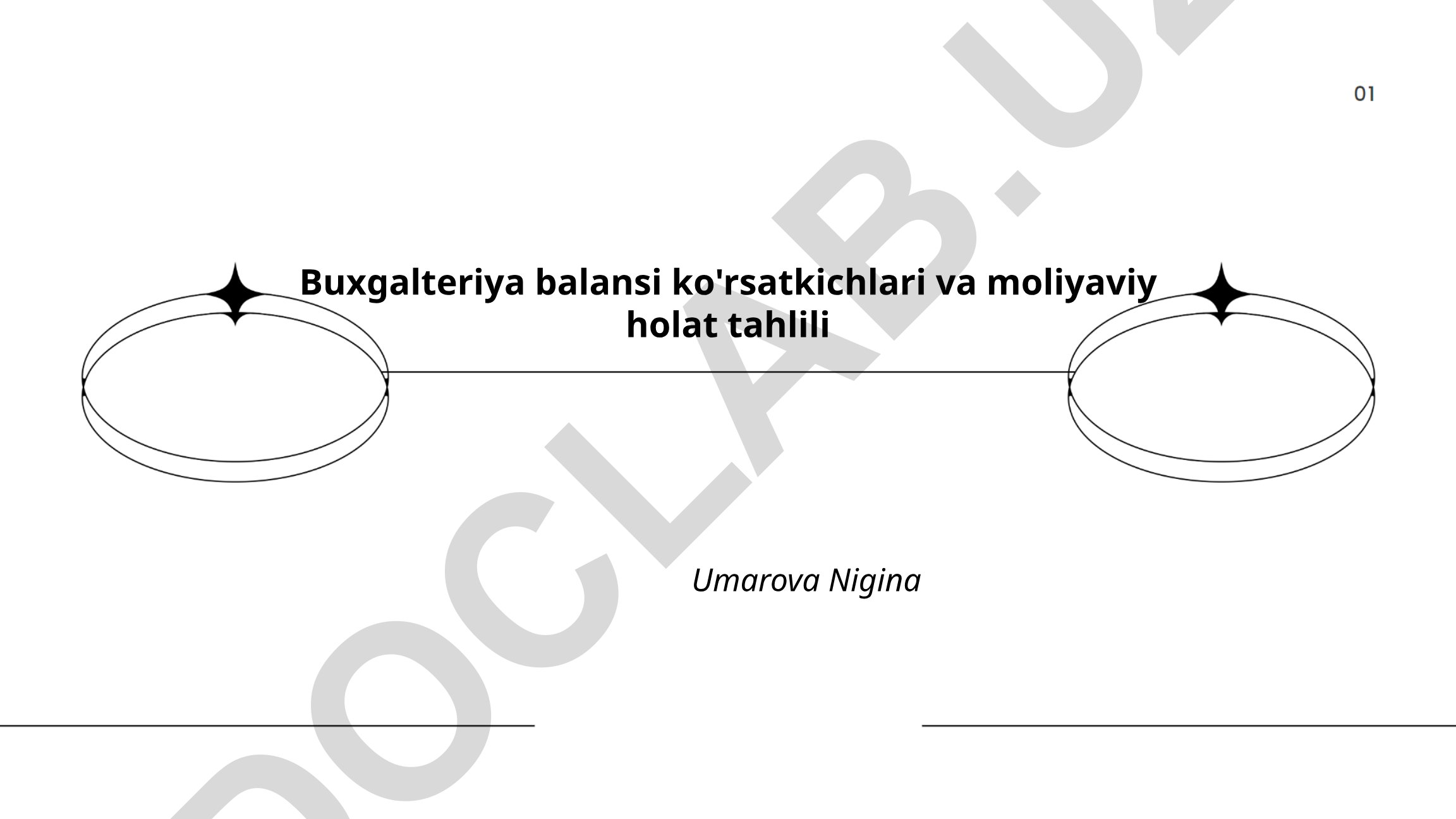 Buxgalteriya balansi ko'rsatkichlari va moliyaviy holat tahlili