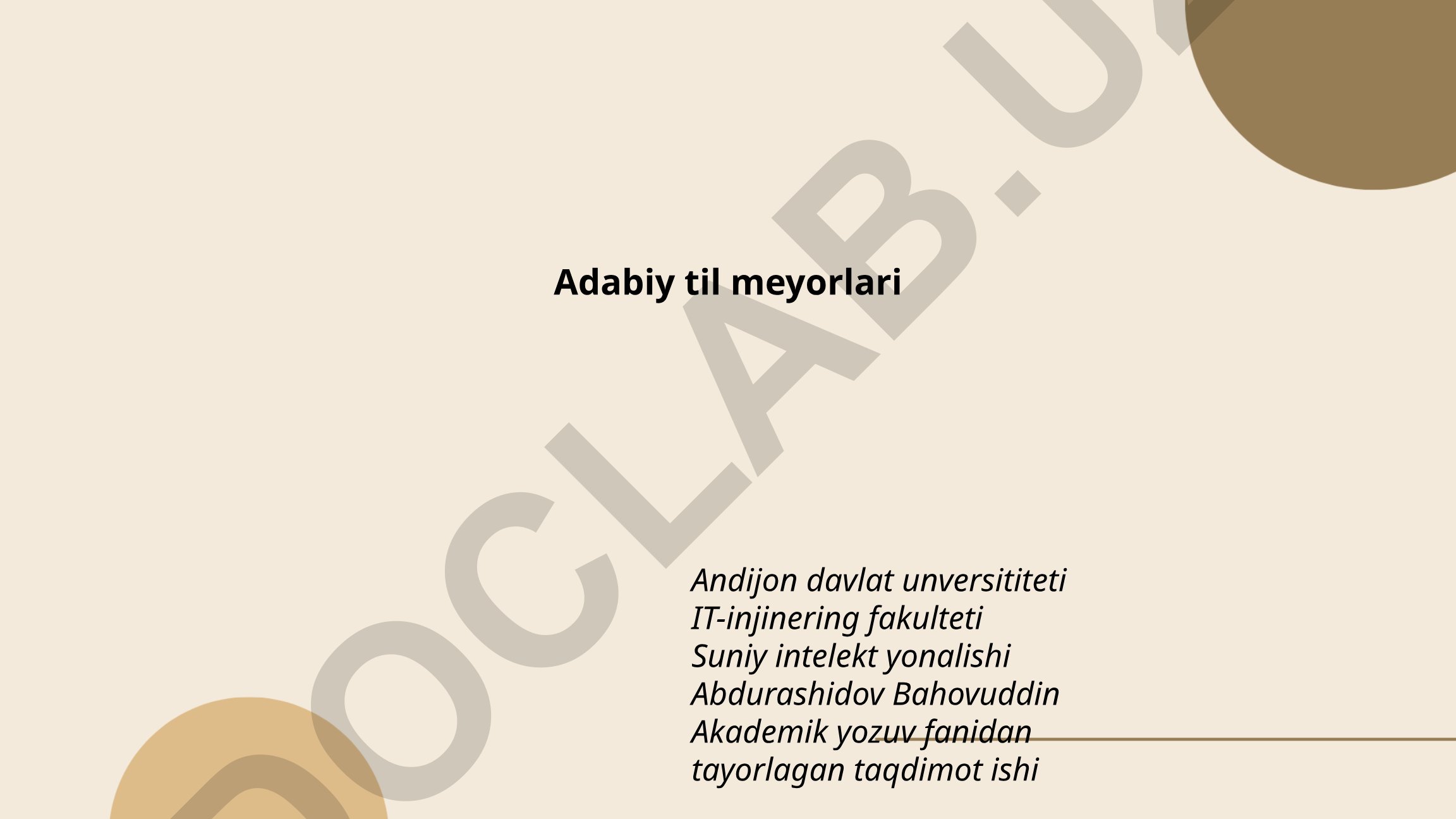Adabiy til meyorlari