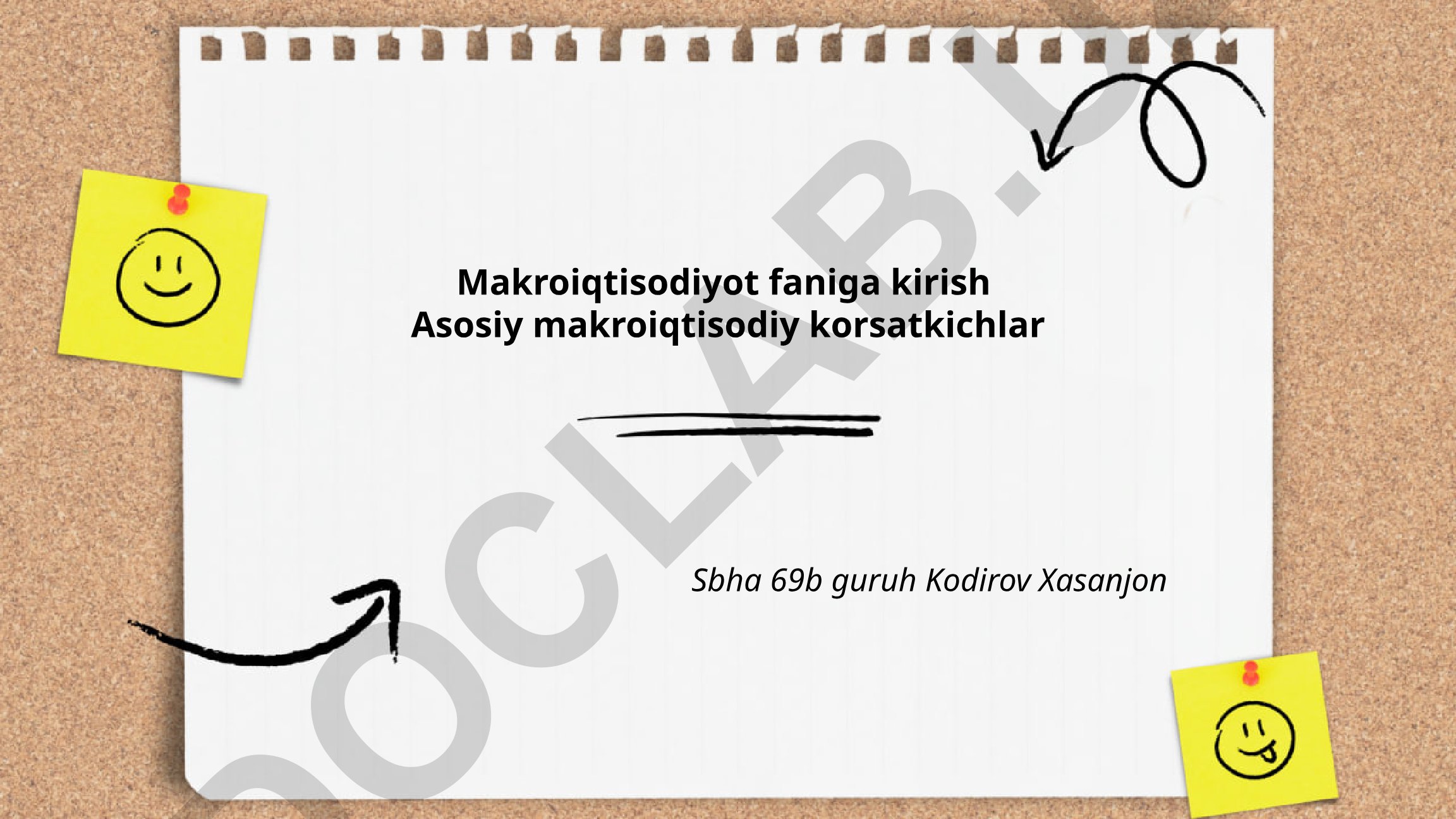 Makroiqtisodiyot faniga kirish va asosiy makroiqtisodiy ko'rsatkichlar