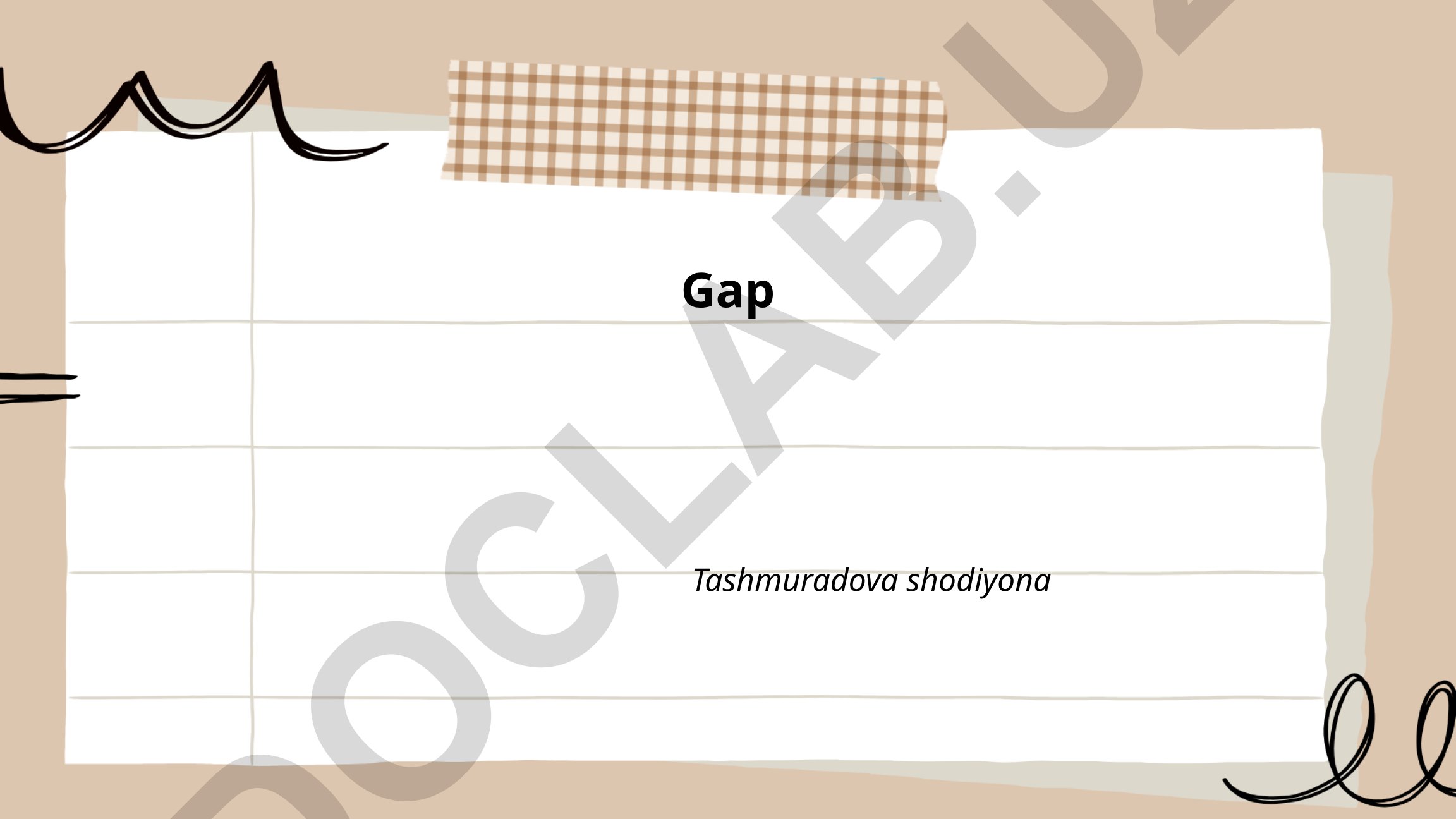 Gap tushunchasi, turlari va asosiy a'zolari