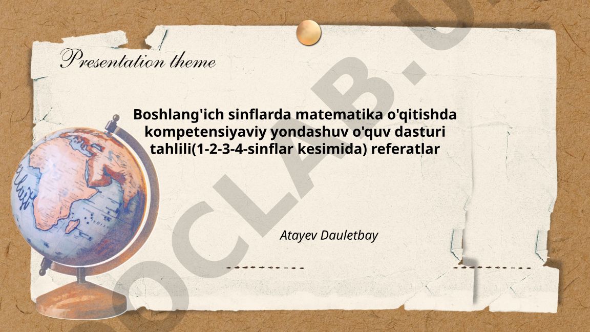 Boshlang'ich sinflarda matematika o'qitishda kompetensiyaviy yondashuv o'quv dasturi tahlili