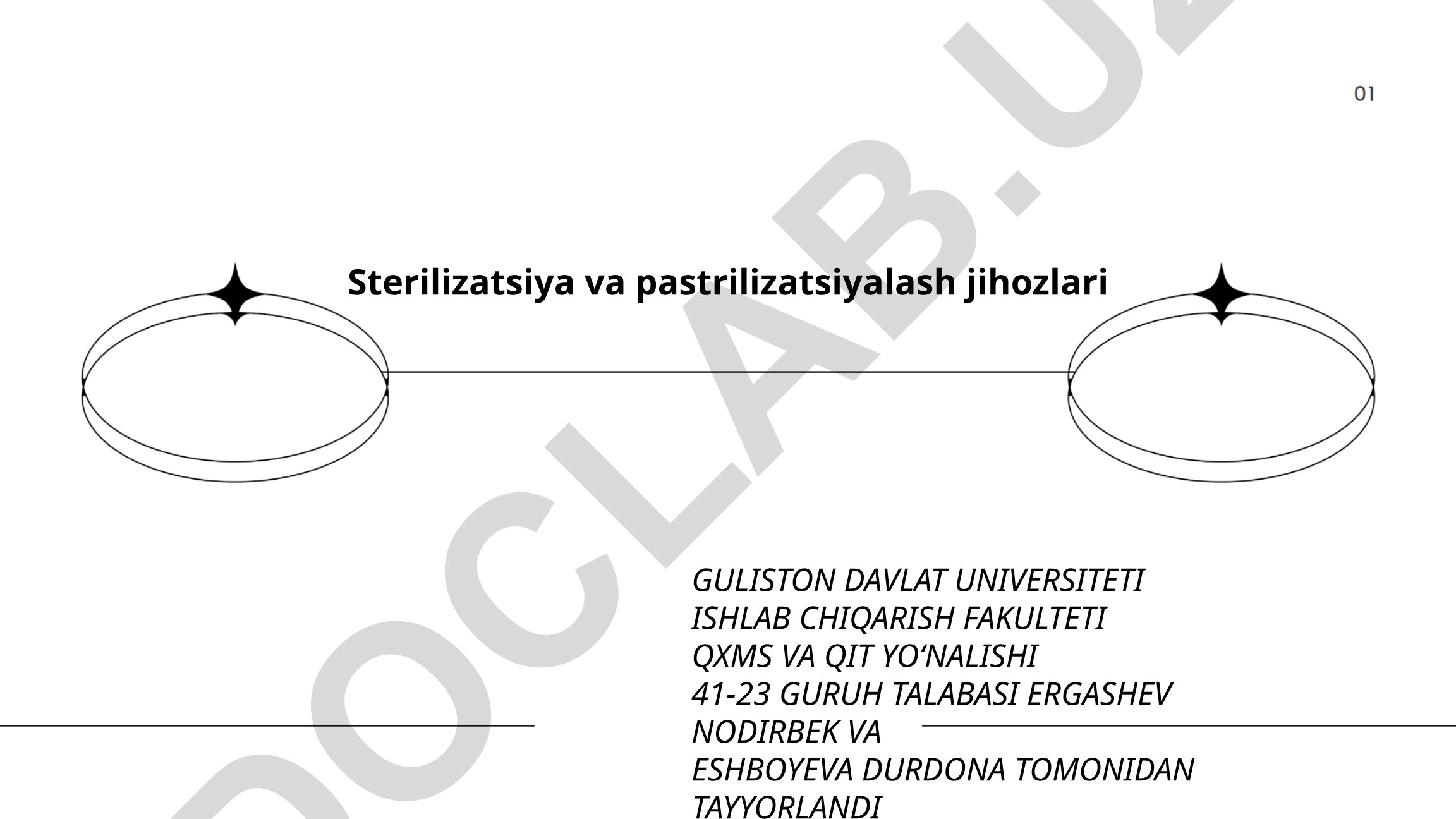 Sterilizatsiya va pastrilizatsiyalash jihozlari