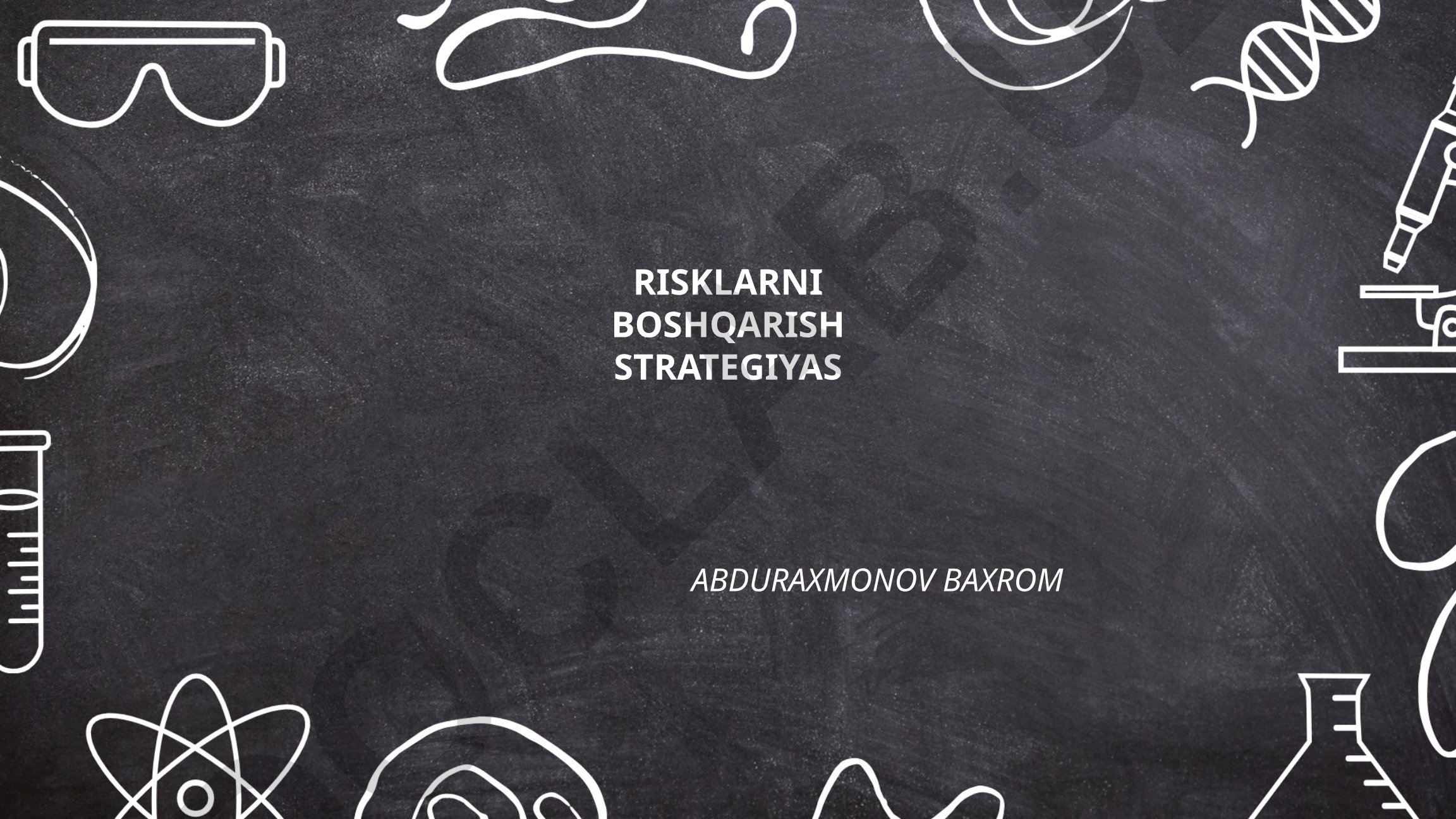 Riskni boshqarish strategiyasi