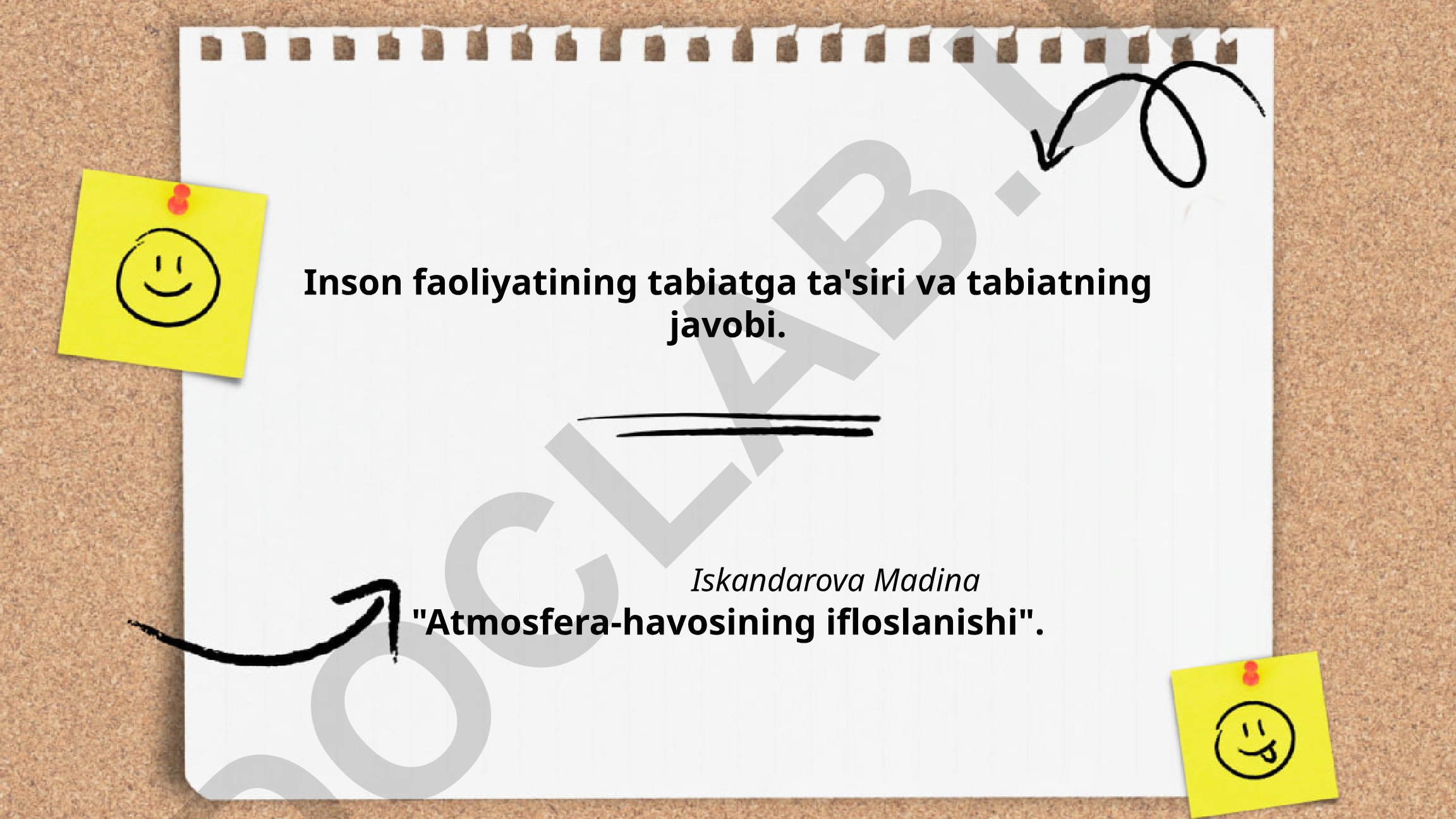 Inson faoliyatining tabiatga ta'siri va tabiatning javobi
