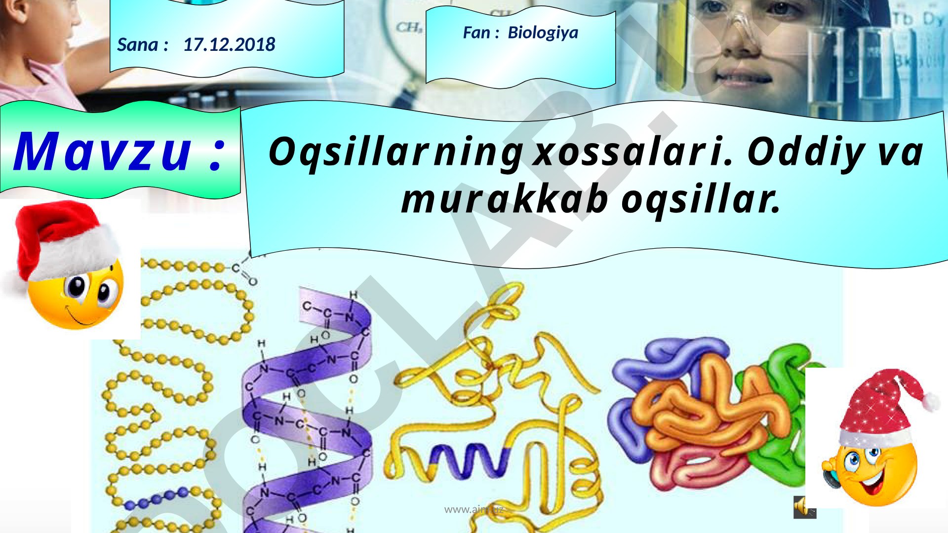 Oqsillarning xossalari, oddiy va murakkab oqsillar