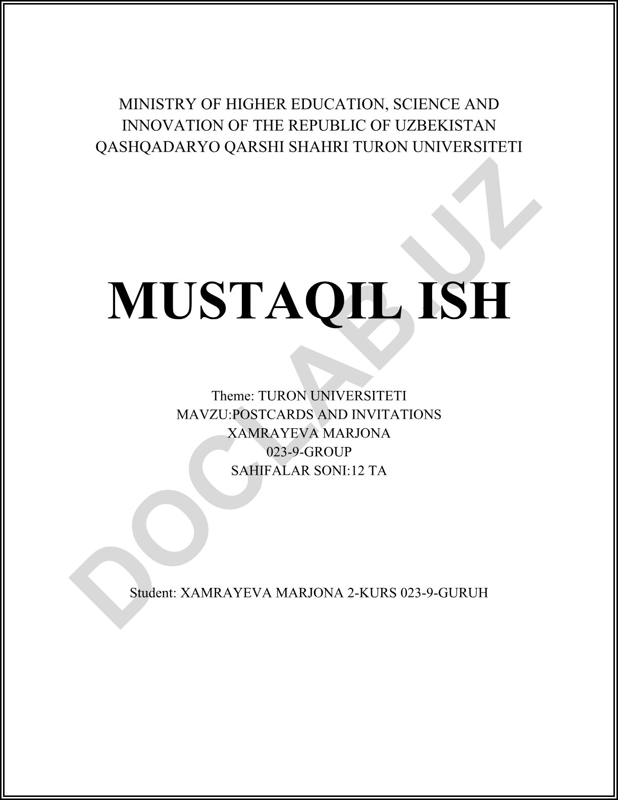 Postcards and Invitations