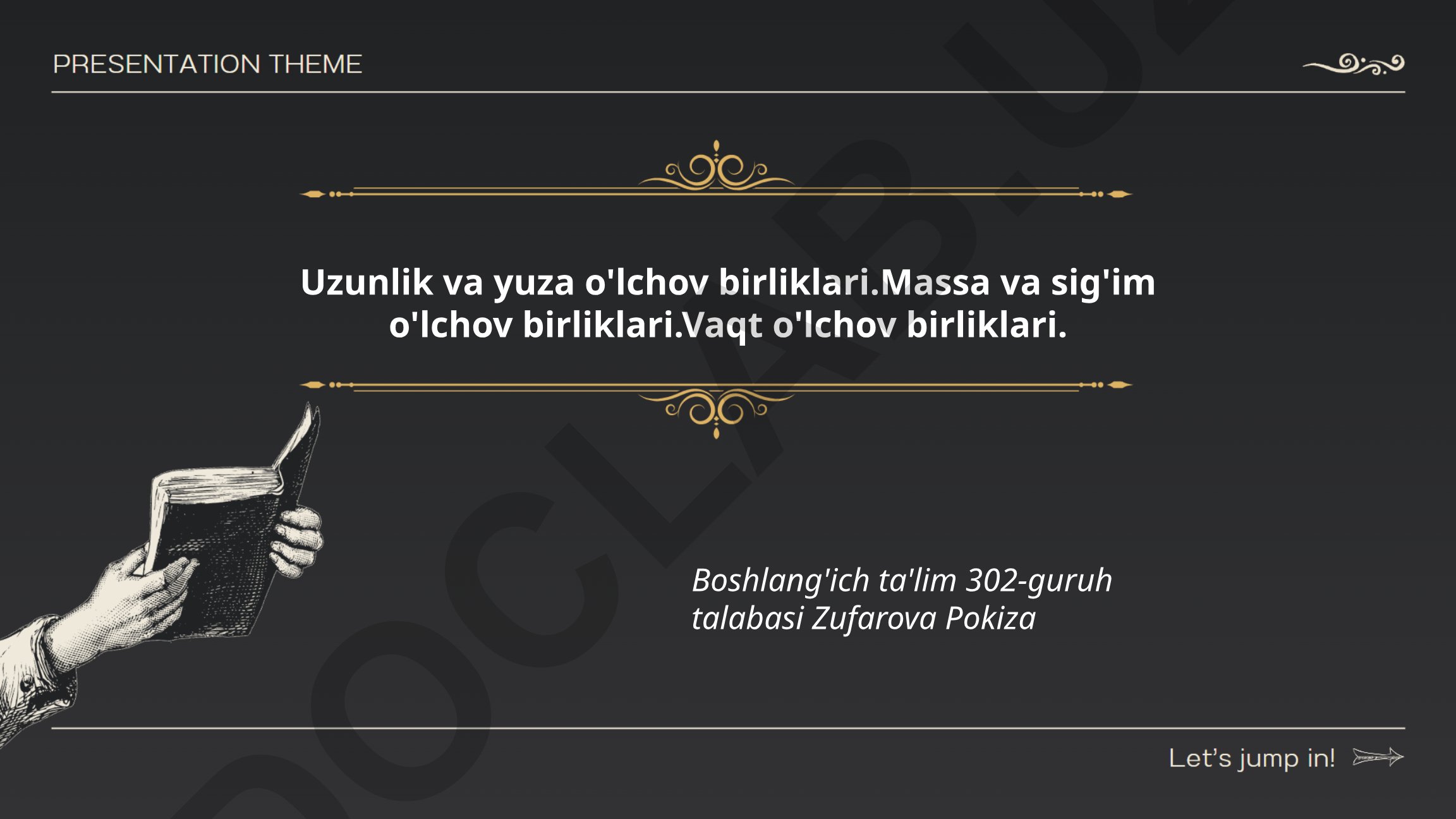 Uzunlik, yuza, massa, sig'im va vaqt o'lchov birliklari