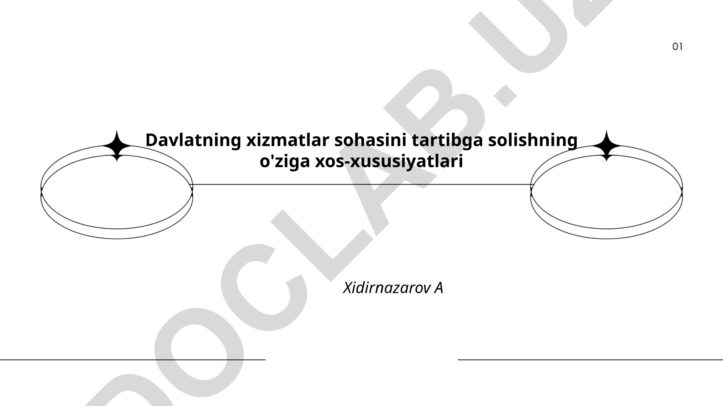 Davlatning xizmatlar sohasini tartibga solishning o'ziga xos-xususiyatlari