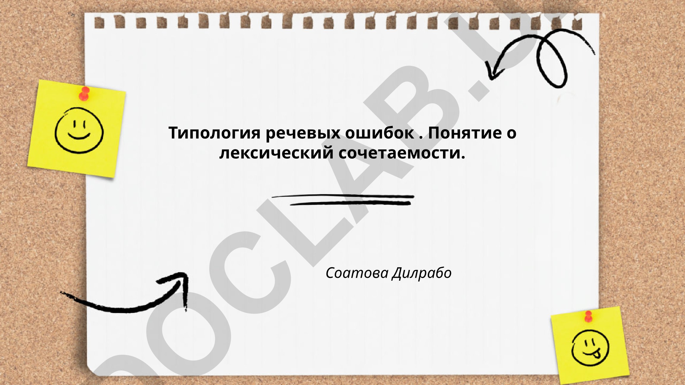 Типология речевых ошибок и лексическая сочетаемость