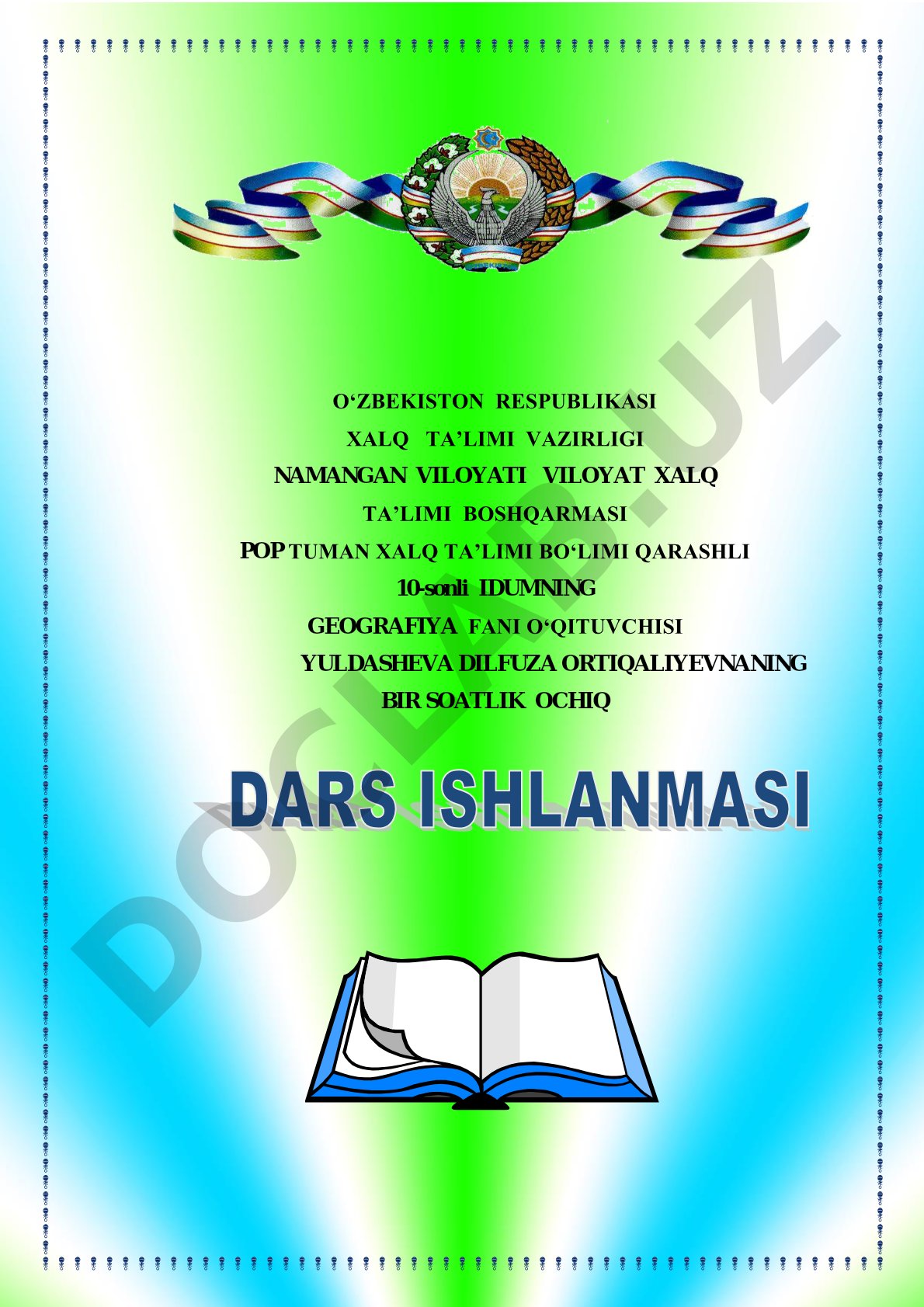Vatanimizning muhofaza etiladigan tabiiy obyektlari