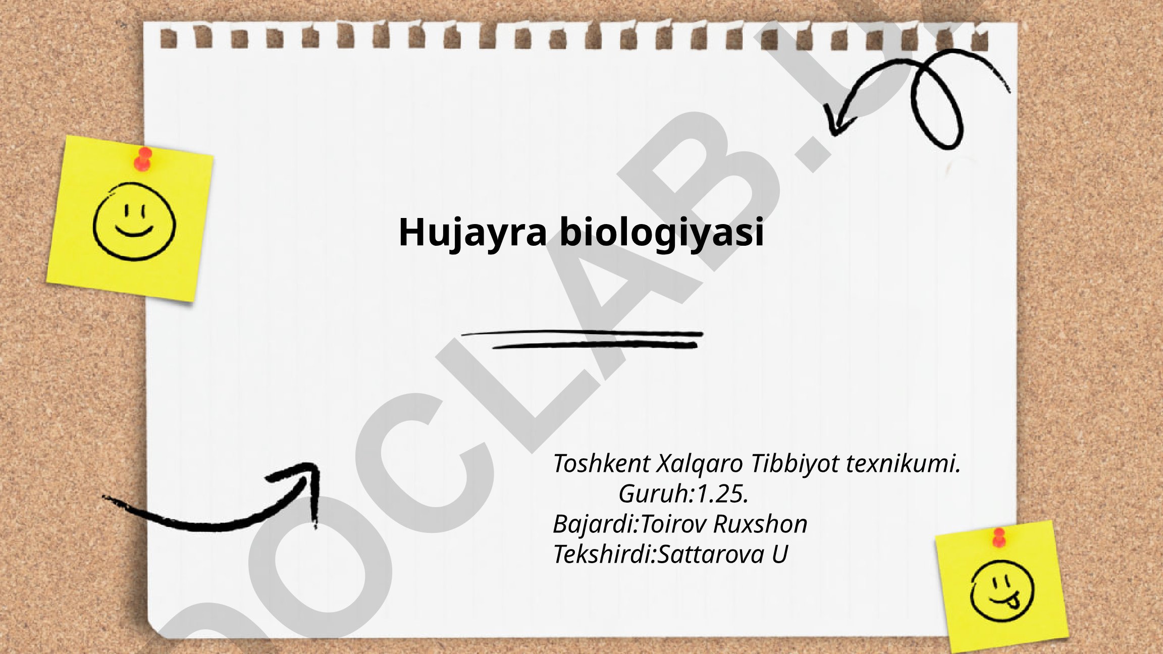 Hujayra biologiyasi: tuzilishi, turlari va membran orqali transport