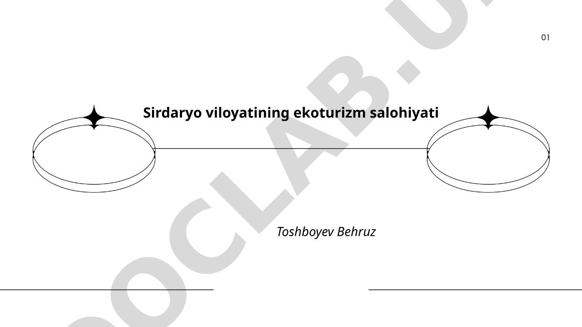 Sirdaryo viloyatining ekoturizm salohiyati