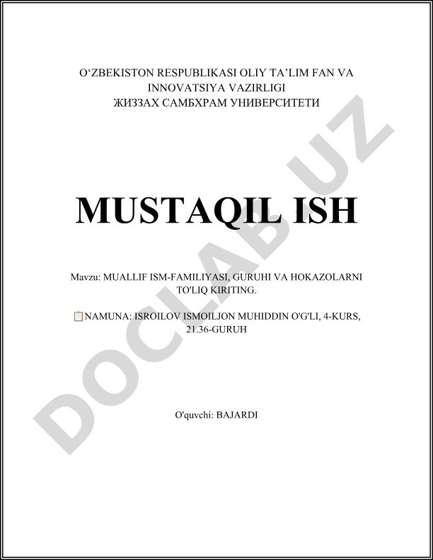 MUALLIF ISM-FAMILIYASI, GURUHI VA HOKAZOLARNI TO'LIQ KIRITING