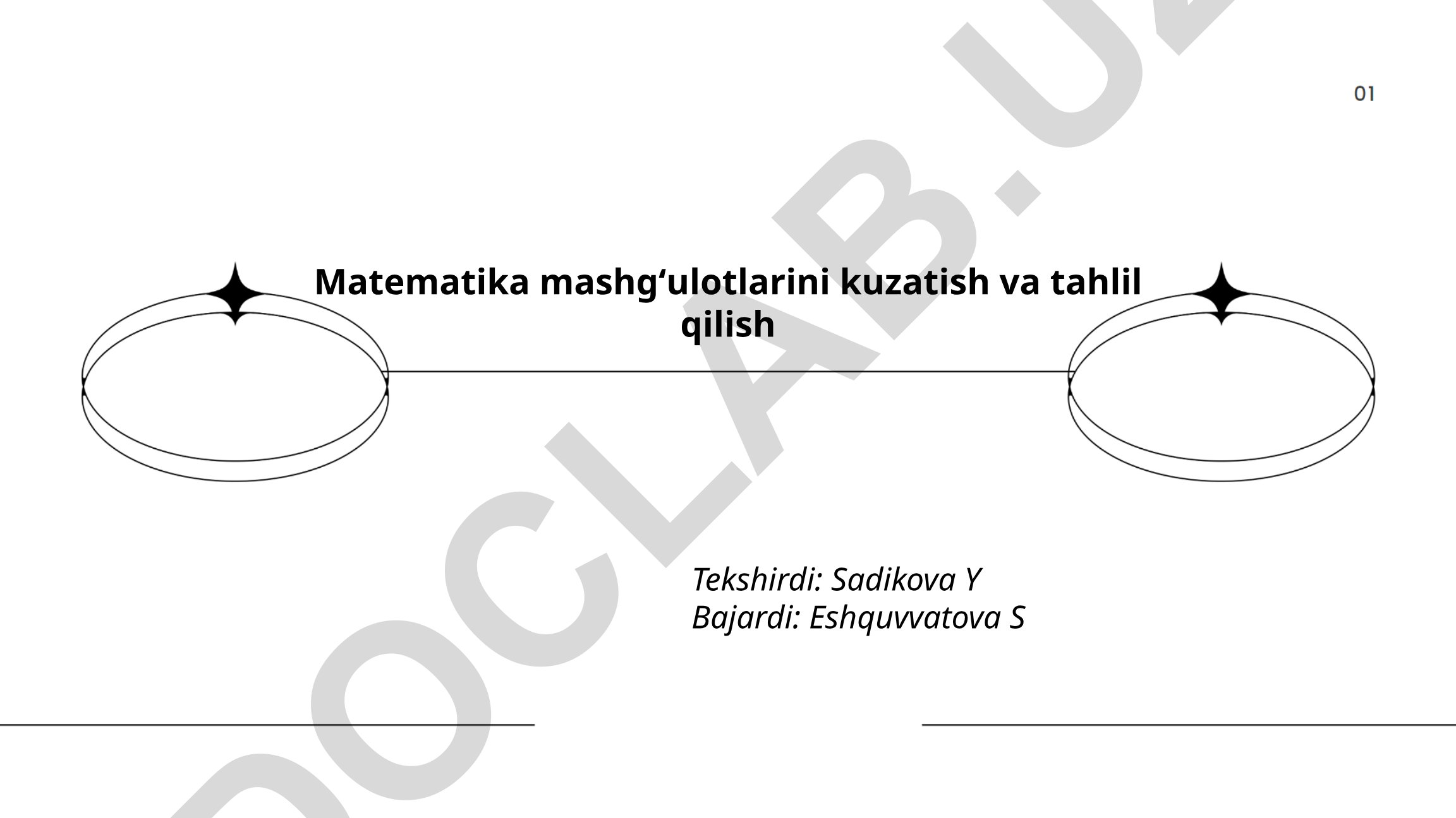 Matematik ta'lim metodlari va o'quv jarayonida diagnostika