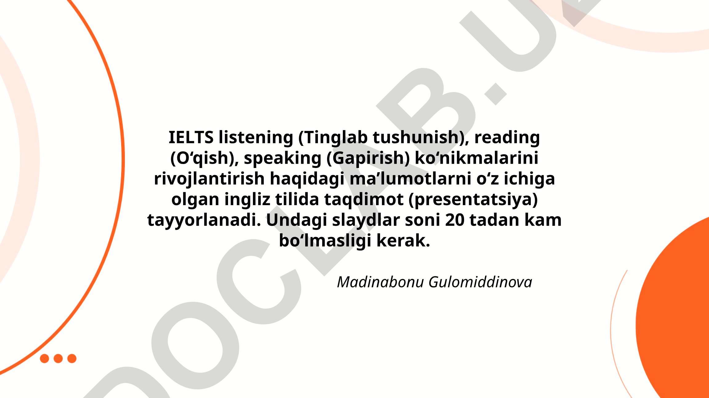 IELTS Listening, Reading, and Speaking Skills Development