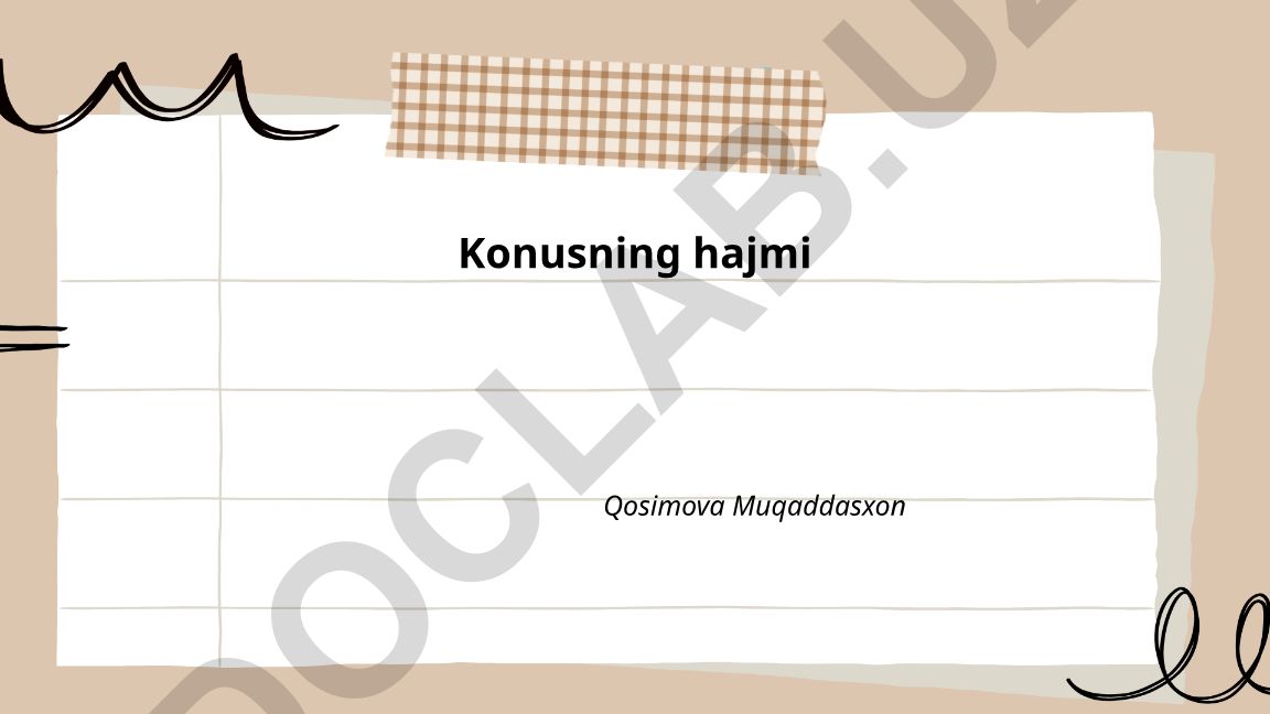 Konusning hajmi: formulalar va hisoblash usullari