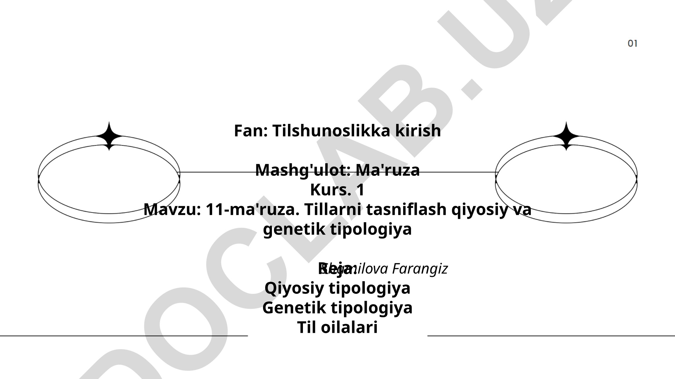 Tillarni tasniflash qiyosiy va genetik tipologiya