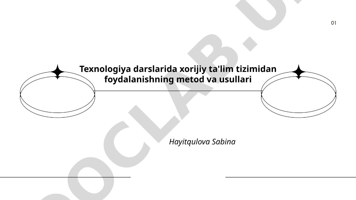 Texnologiya darslarida xorijiy ta'lim tizimidan foydalanishning metod va usullari