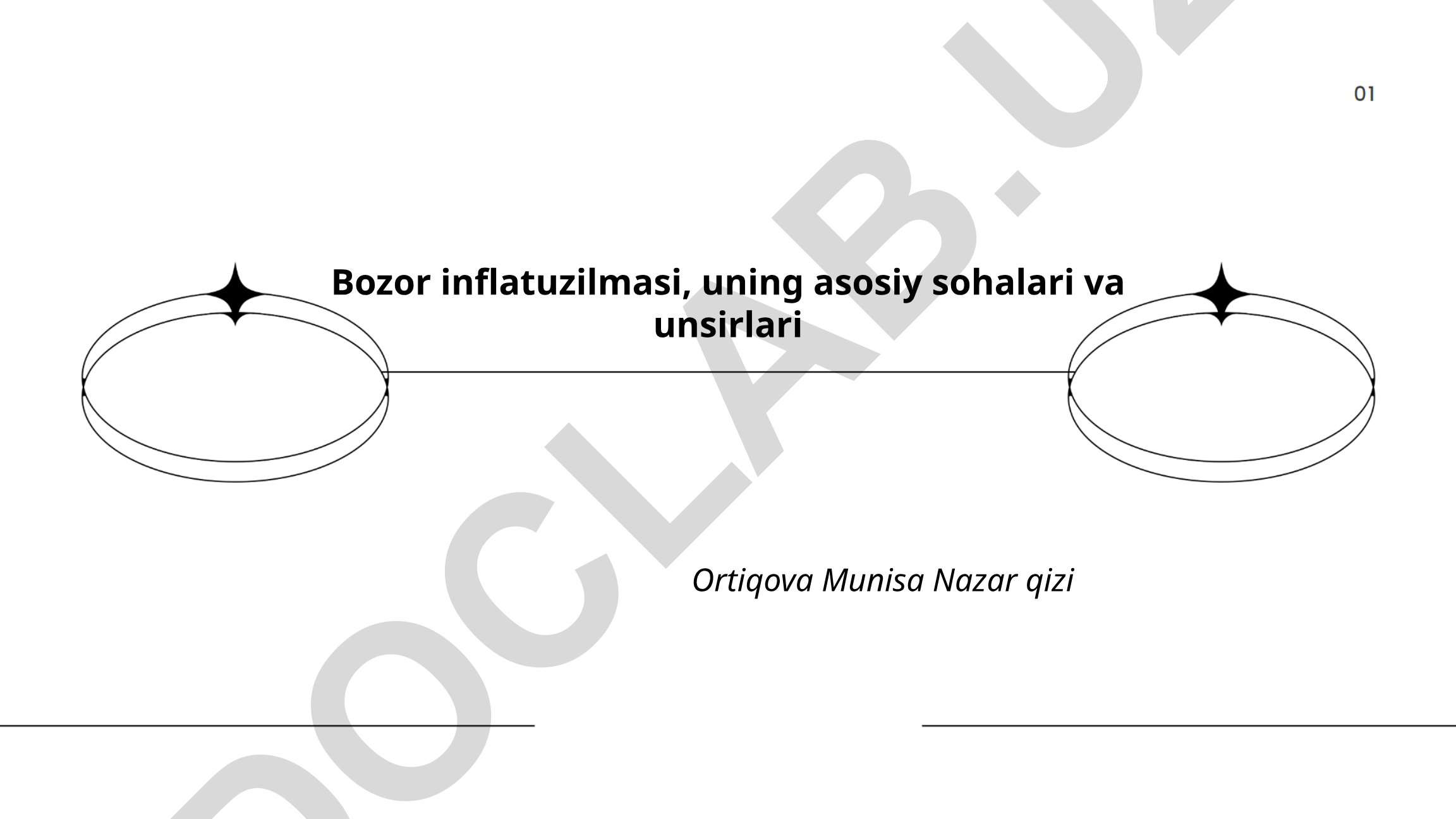 Bozor inflatuzilmasi, uning asosiy sohalari va unsirlari