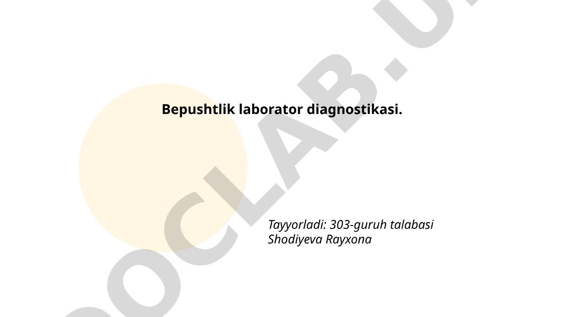 Bepushtlik laborator diagnostikasi
