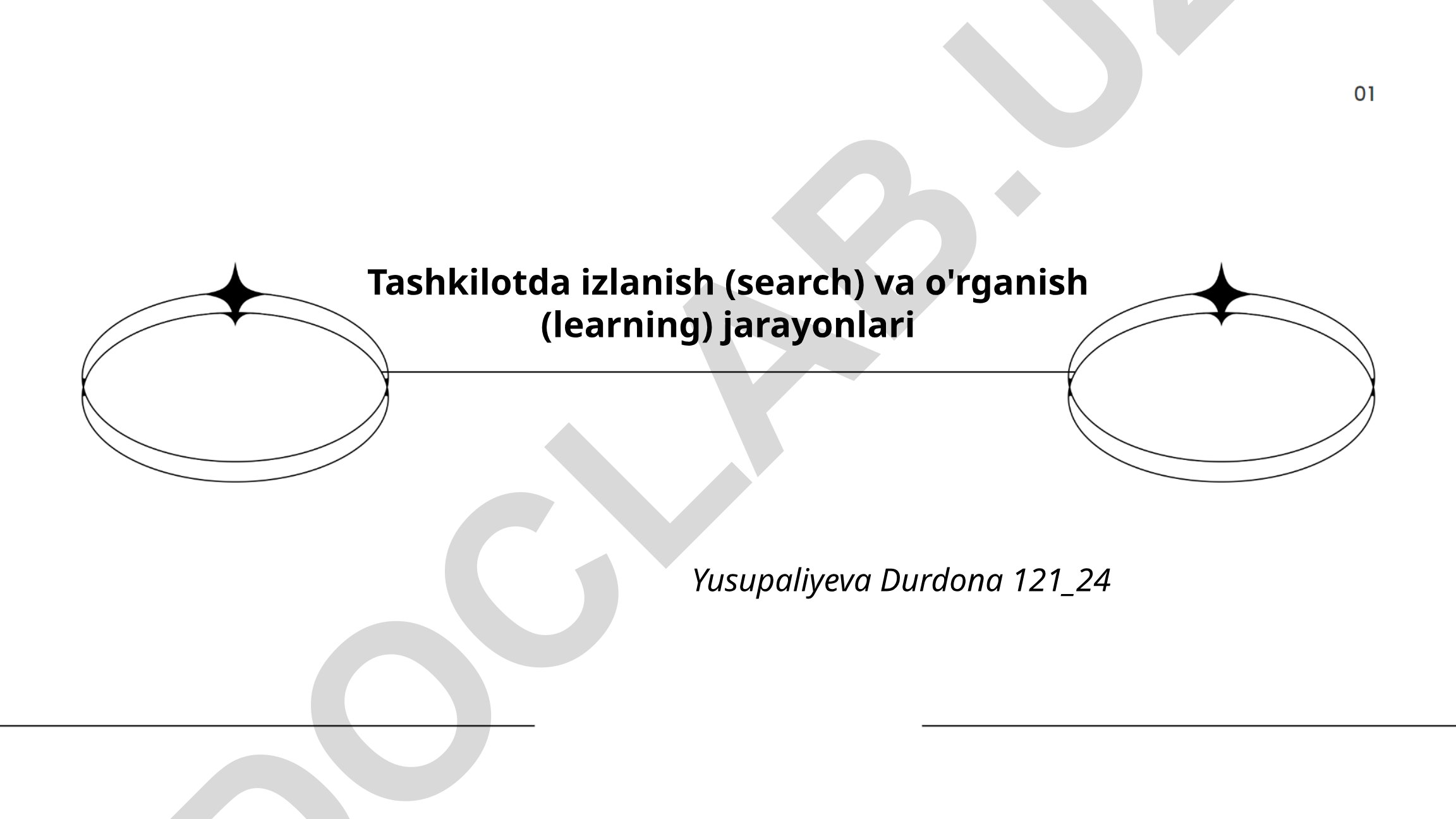 Tashkilotda izlanish va o'rganish jarayonlari