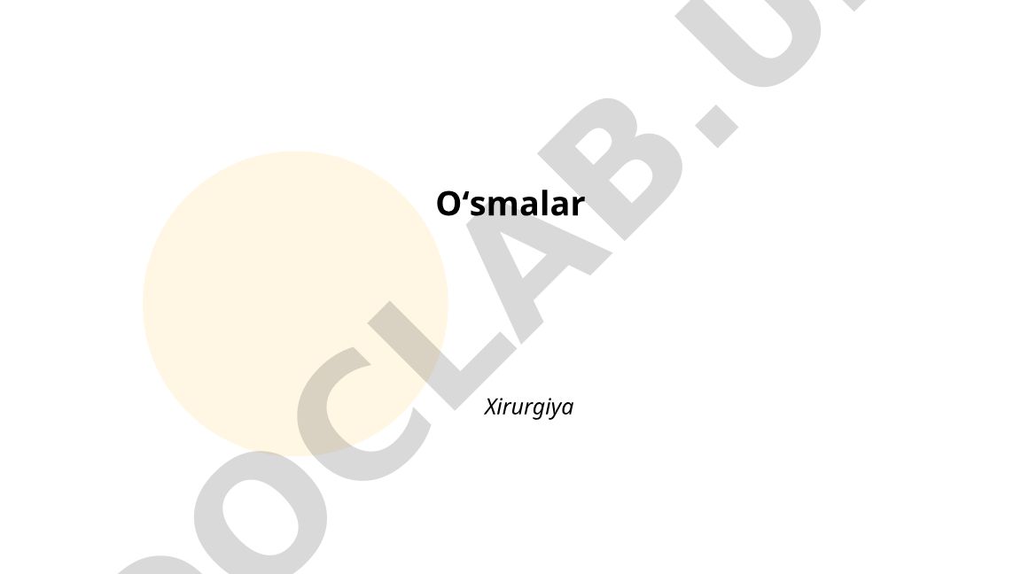 Oʻsmalar xirurgiyasi: taʼrifi, tasnifi va farqlari