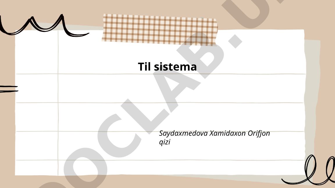 Til sistemasining fonetik-fonologik qismi