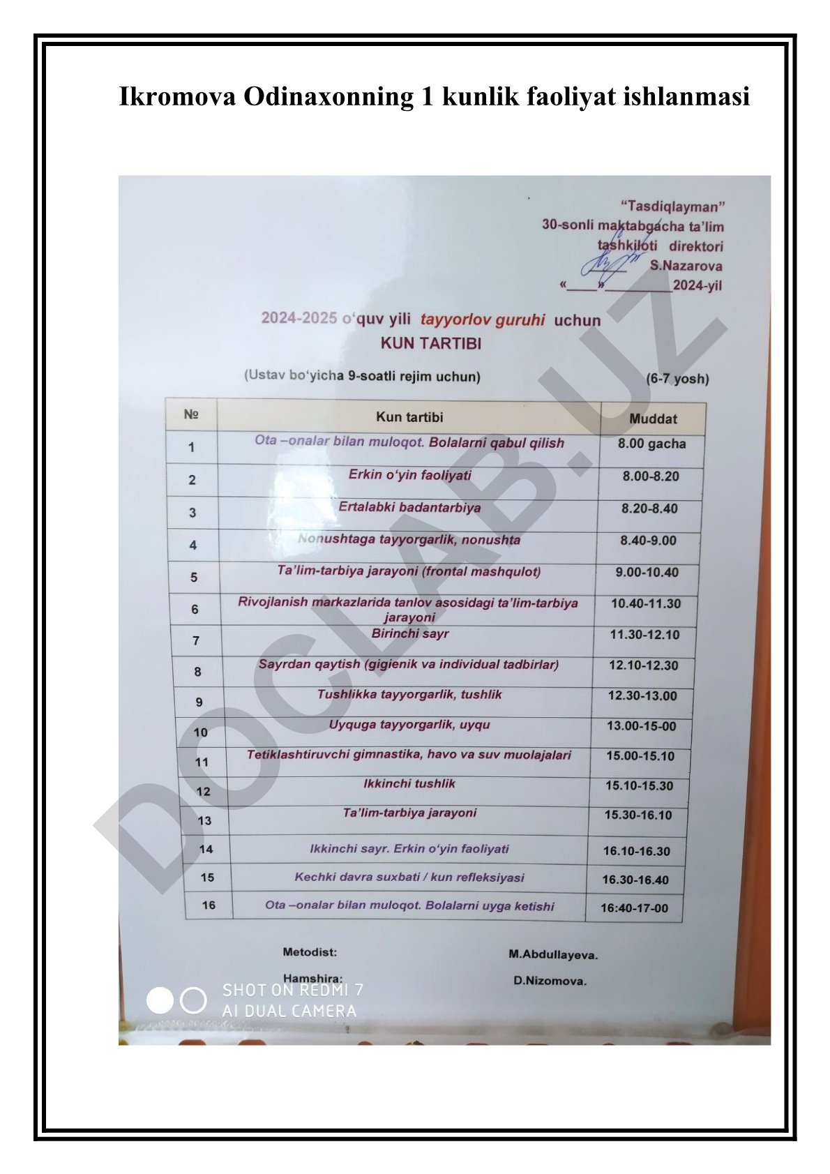 Kichik guruh bolalarida "Uydagi mebel" mavzusida nutq o'stirish mashg'uloti