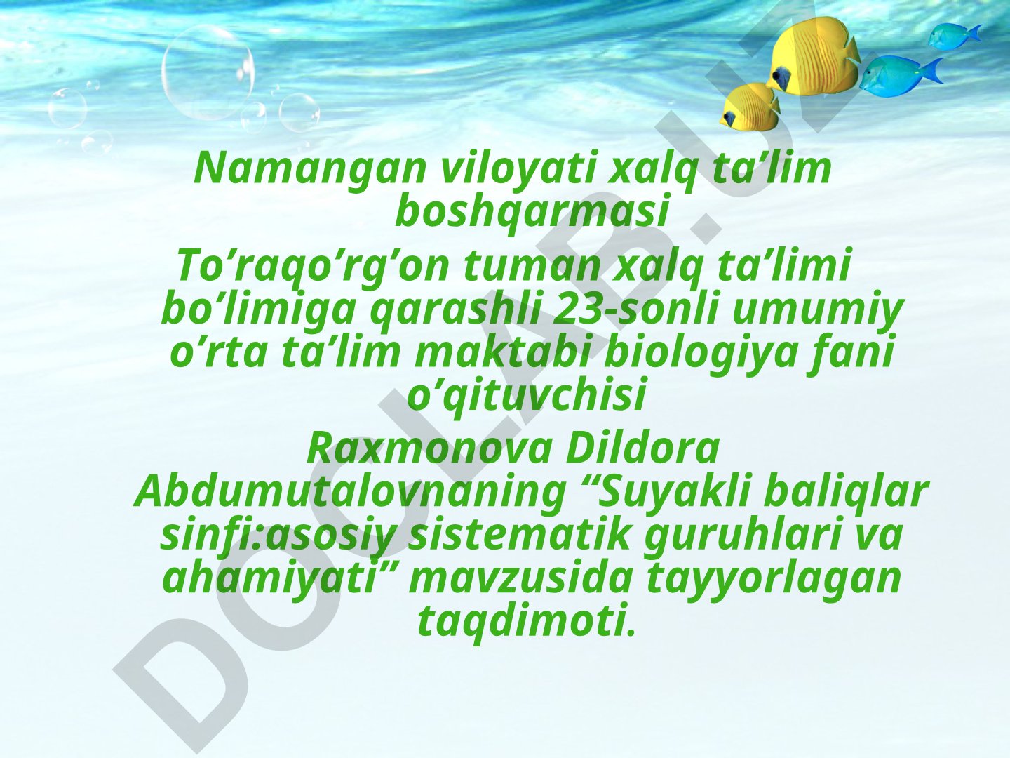 Suyakli baliqlar sinfi: asosiy sistematik guruhlari va ahamiyati