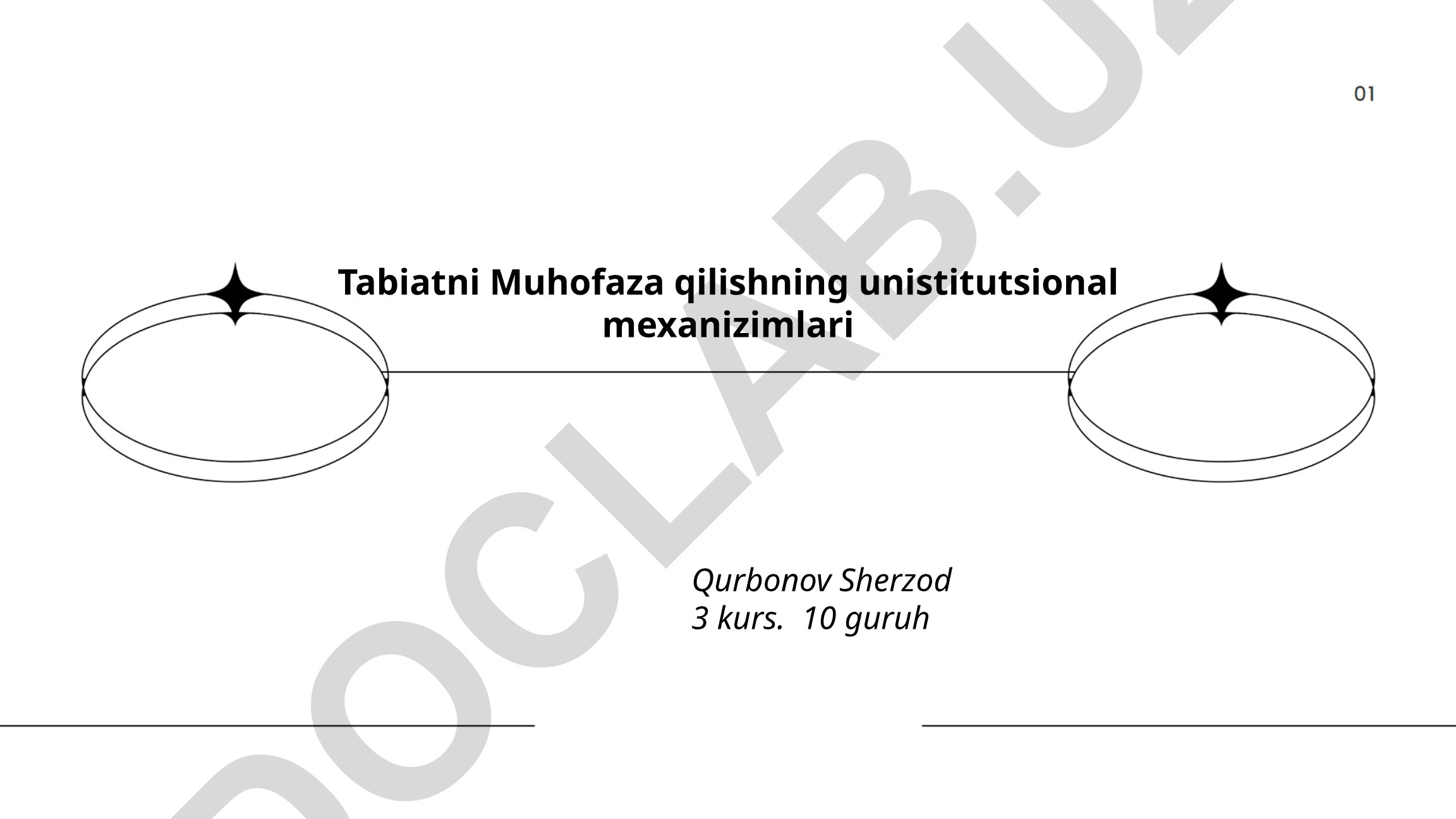 Tabiatni muhofaza qilishning institutsional mexanizmlari