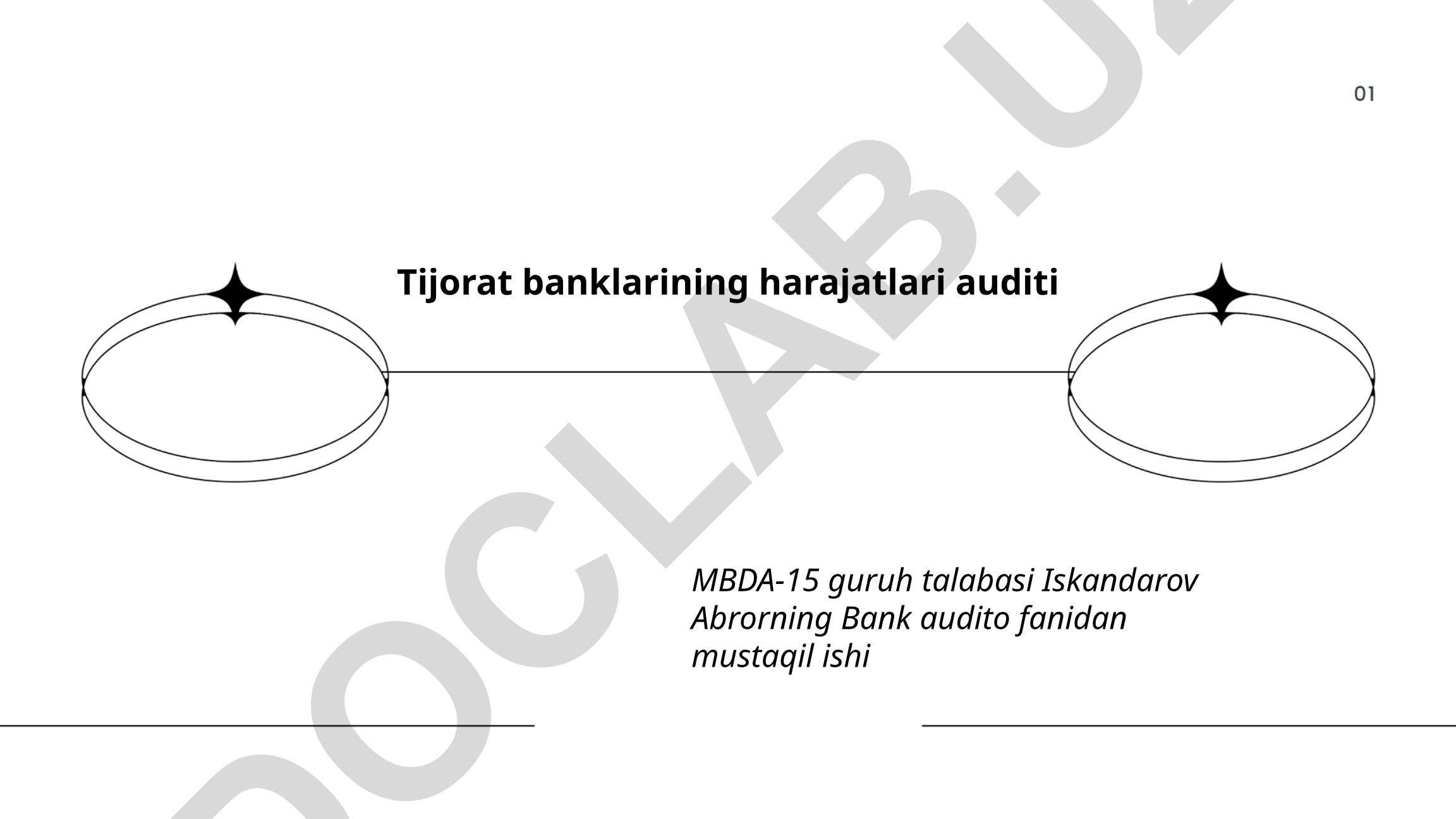 Tijorat banklarining harajatlari auditi