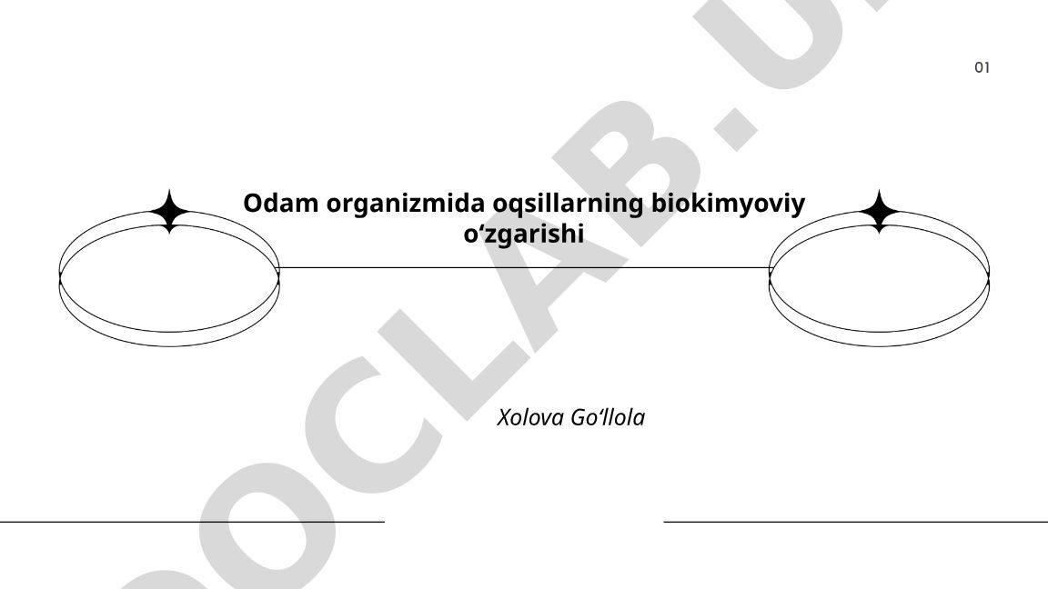 Odam organizmida oqsillarning biokimyoviy oʻzgarishi
