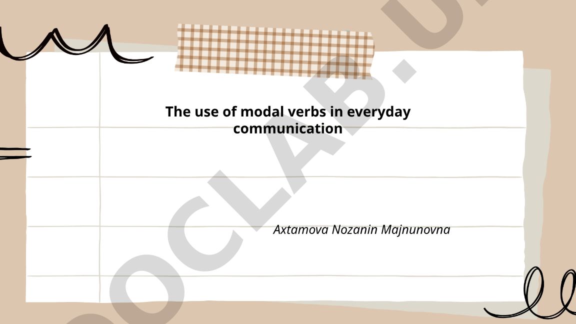 The use of modal verbs in everyday communication