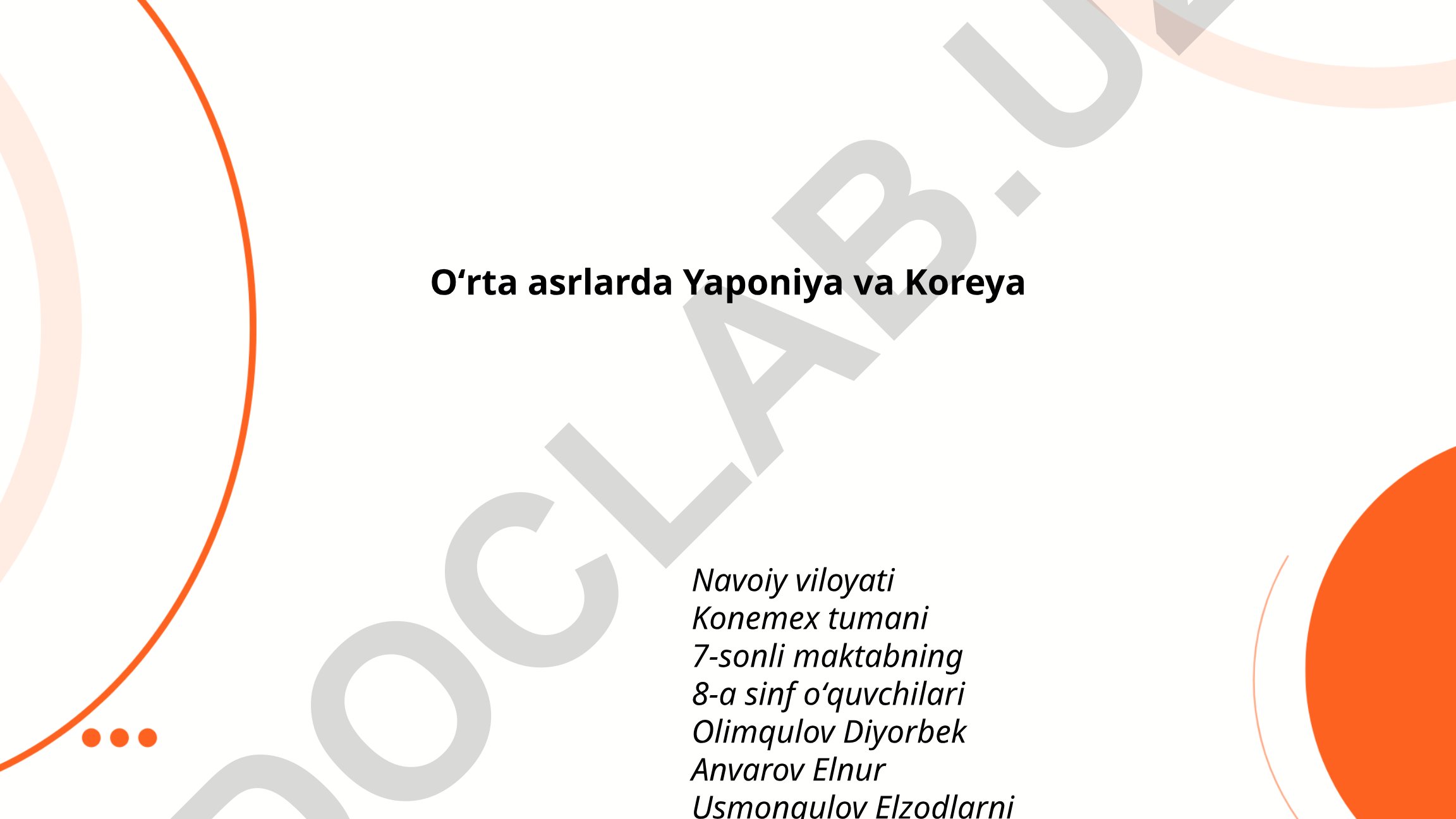 Oʻrta asrlarda Yaponiya va Koreya tarixi