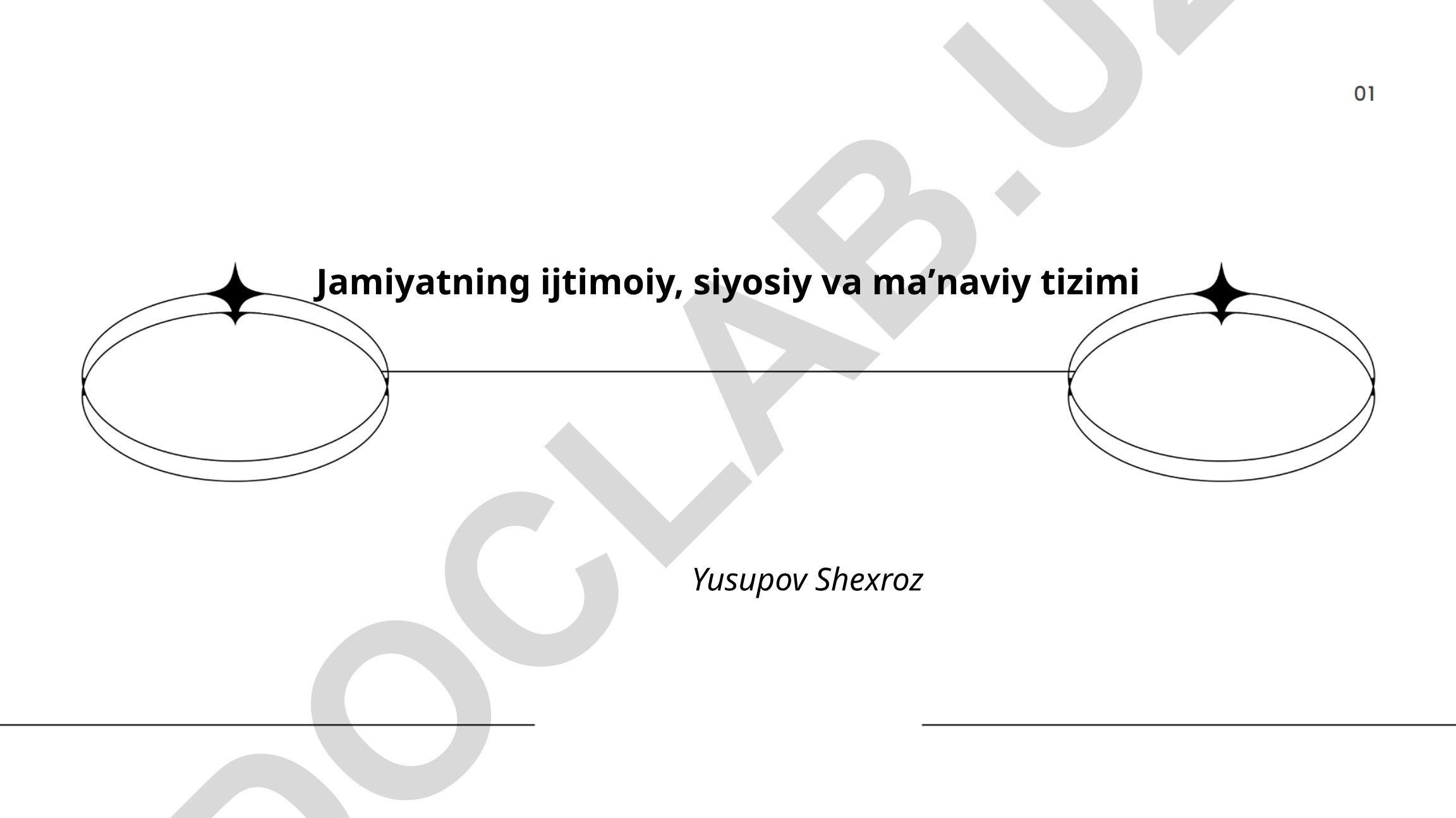 Jamiyatning ijtimoiy, siyosiy va maʼnaviy tizimi