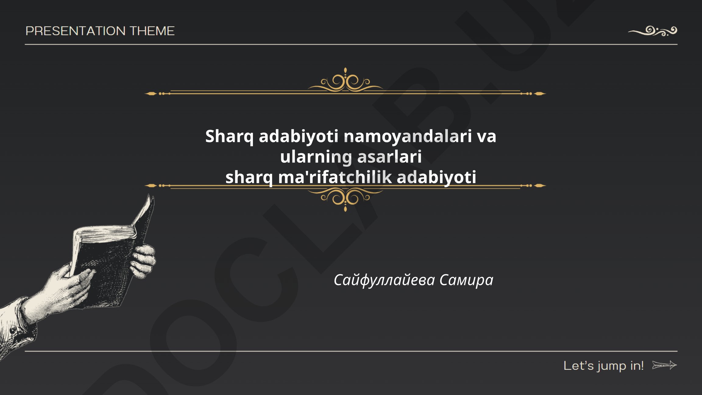 Sharq adabiyoti namoyandalari va ularning asarlari