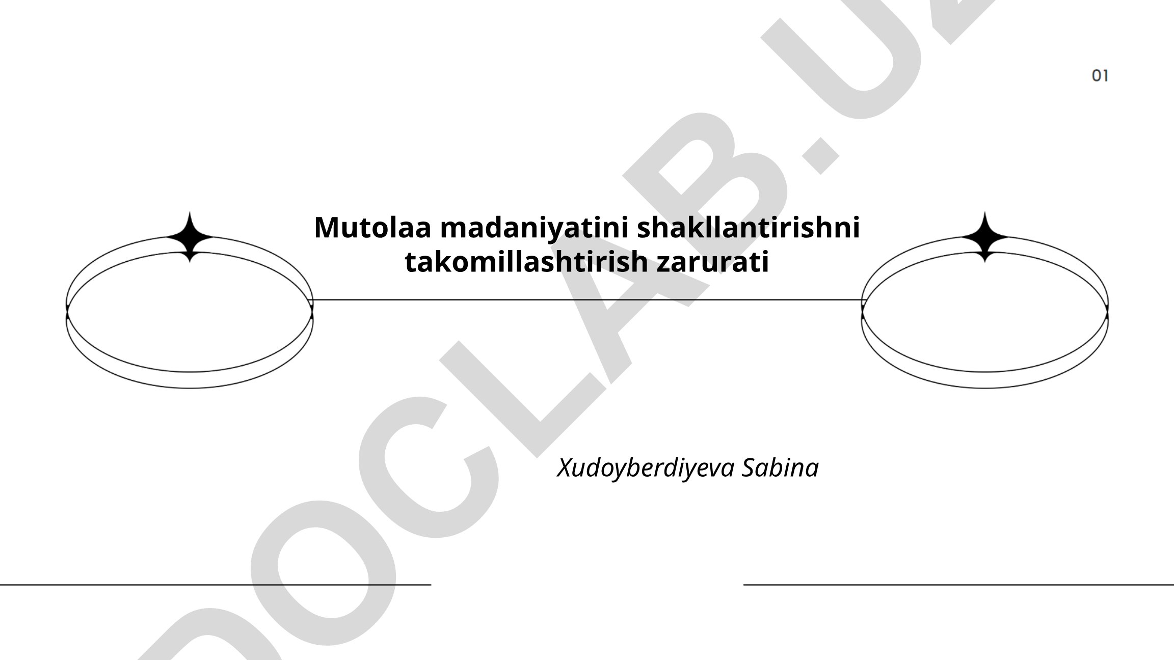 Mutolaa madaniyatini shakllantirish va takomillashtirish