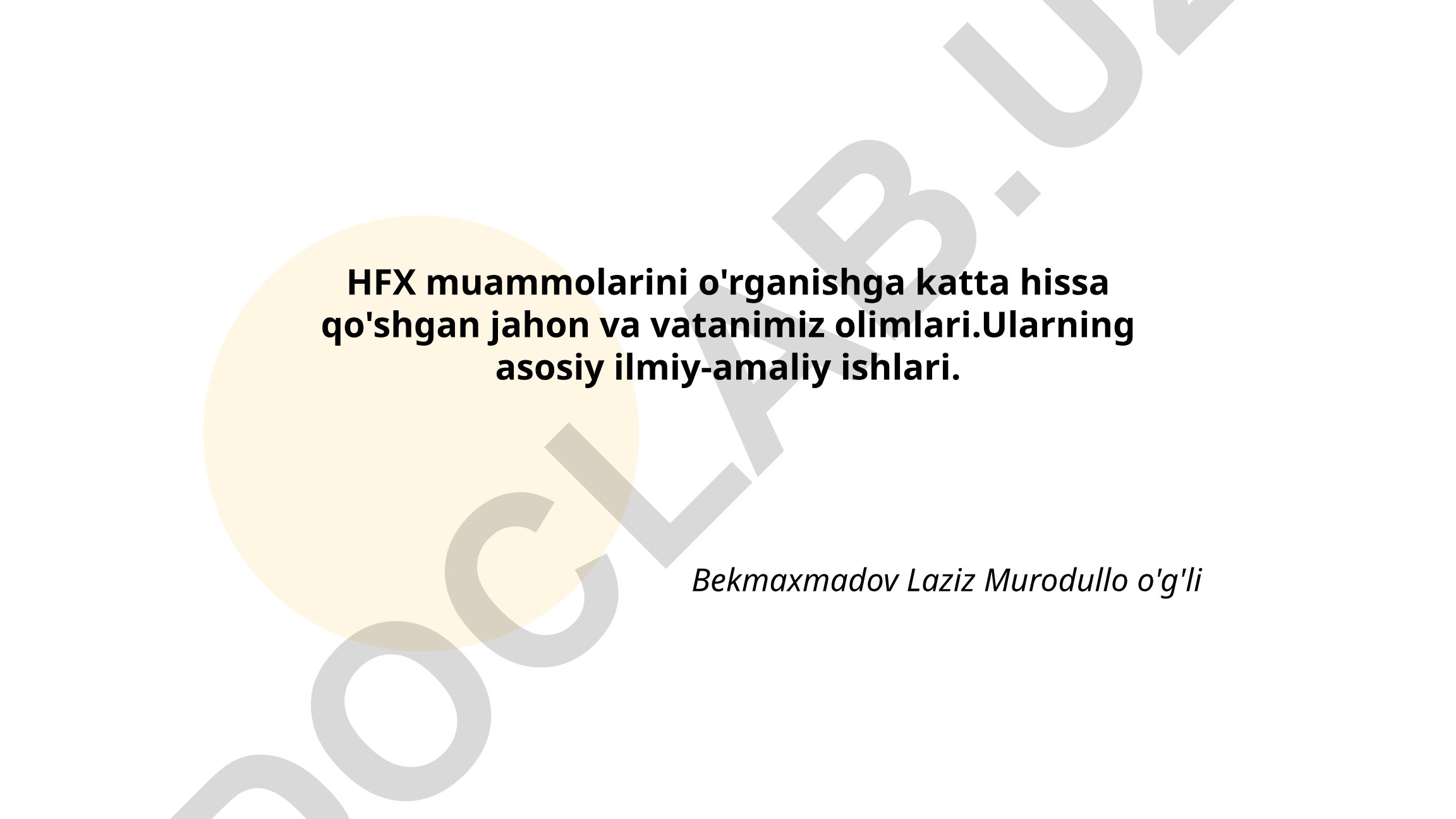 HFX muammolarini o'rganishga hissa qo'shgan olimlar va ularning ilmiy-amaliy ishlari