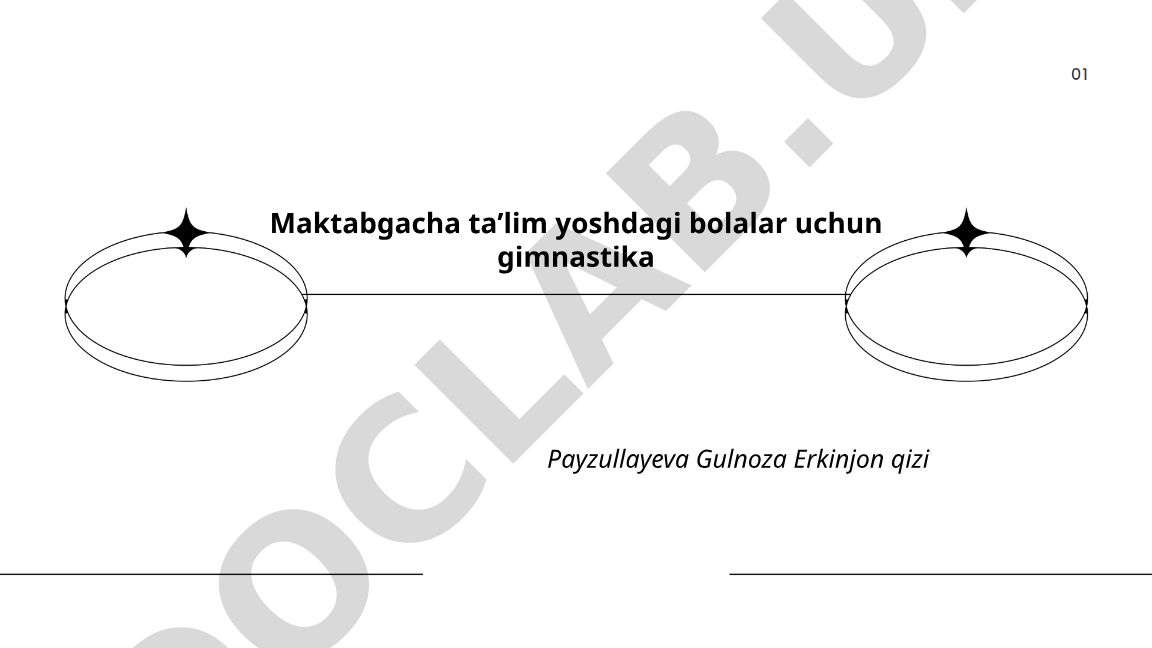 Maktabgacha taʼlim yoshdagi bolalar uchun gimnastika